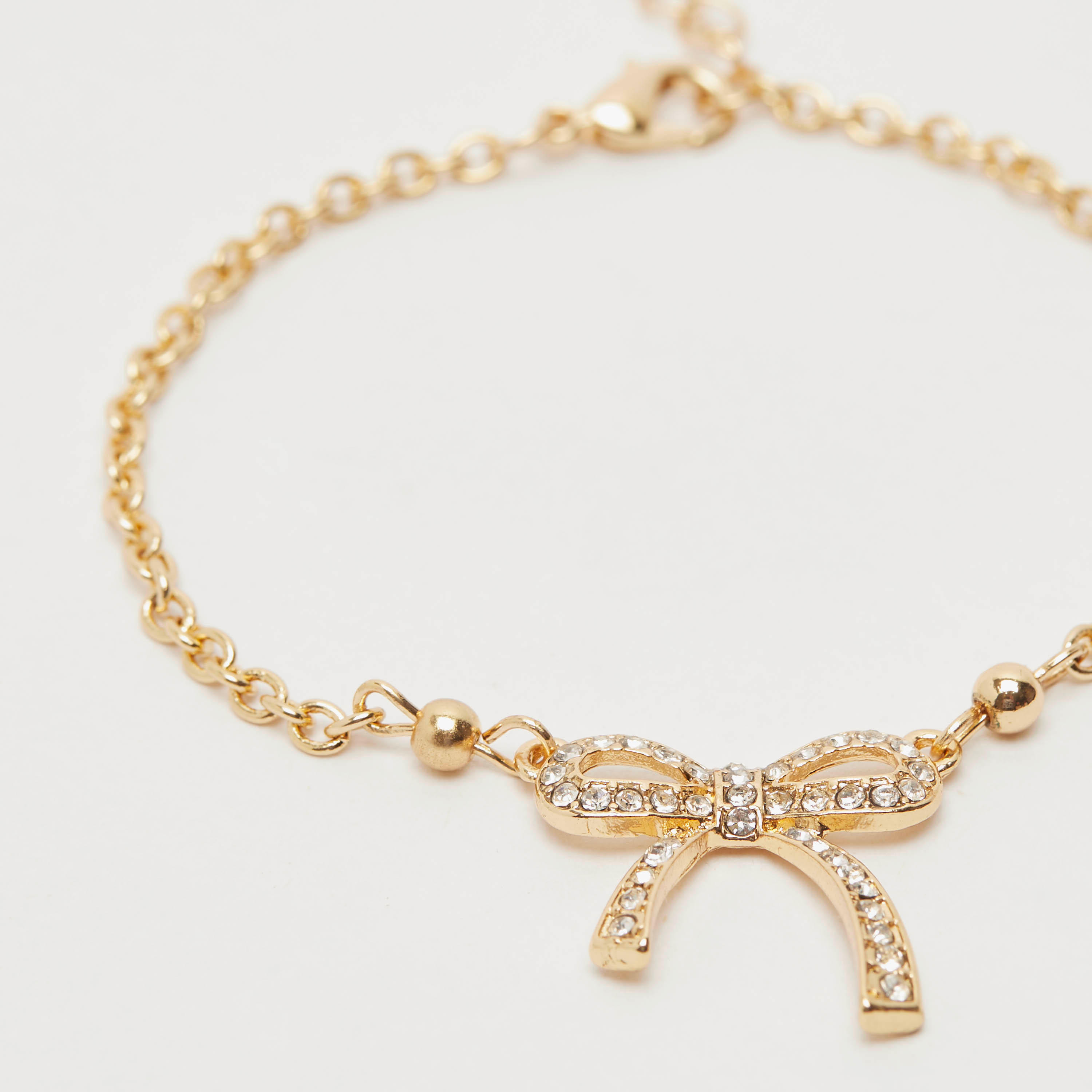Embellished Bow Chain Link Bracelet with Lobster Clasp-women-watchesandjewellery-jewellery-banglesandbracelets-image-4