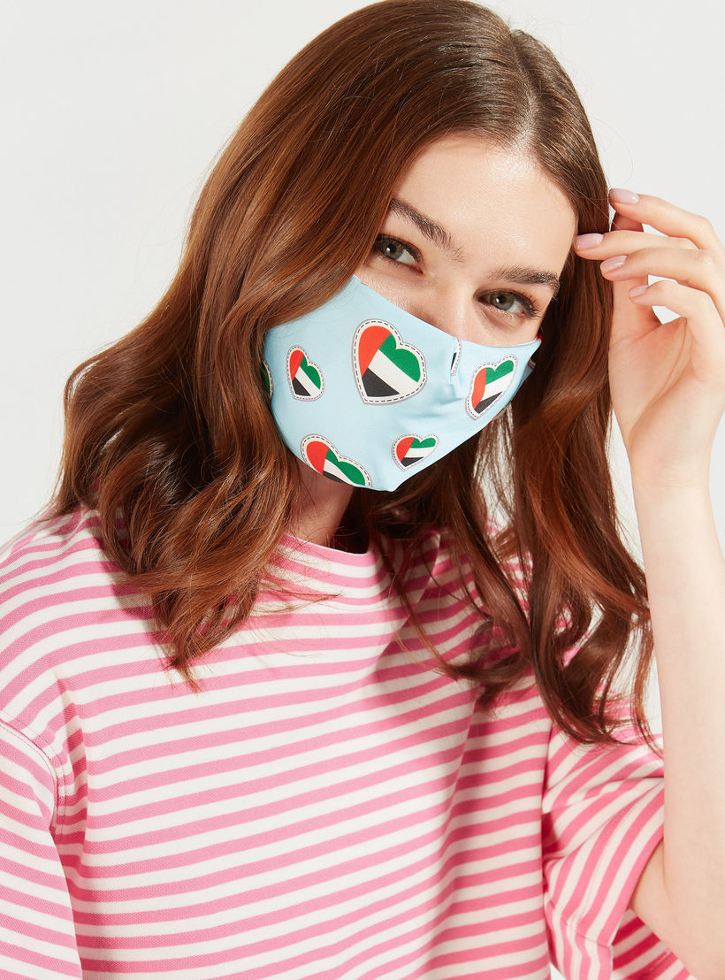 قناع وجه بحلقات أذن مطّاطيّة وطبعات ناشيونال داي-women-clothingaccessories-fashionmasks-image-2