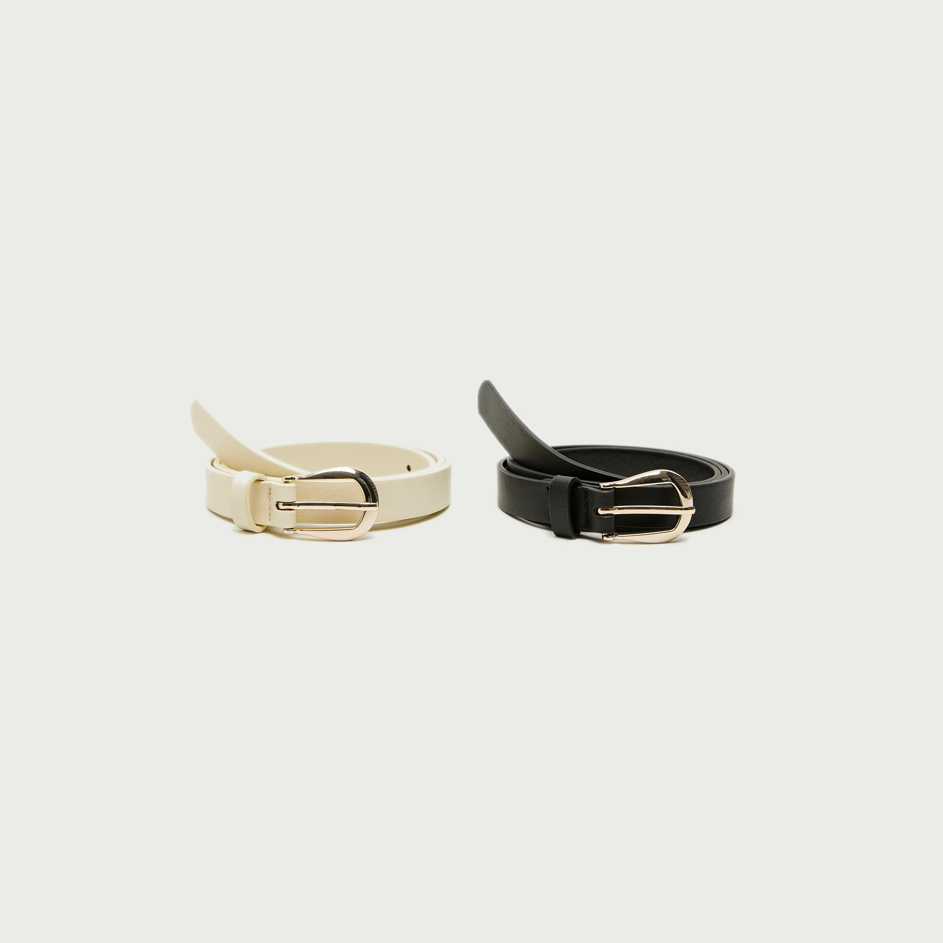 طقم حزام جلد من قطعتين بإبزيم إغلاق بدبوس-women-clothingaccessories-belts-image-1