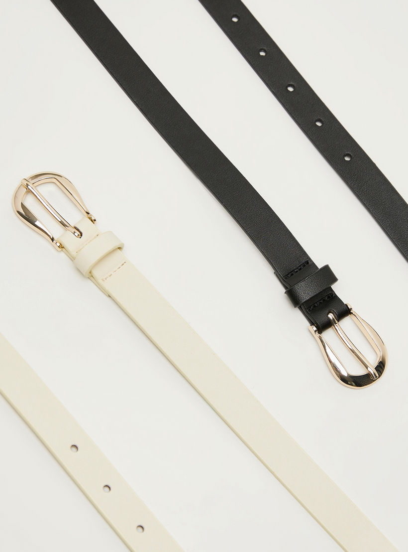 طقم حزام جلد من قطعتين بإبزيم إغلاق بدبوس-women-clothingaccessories-belts-image-3