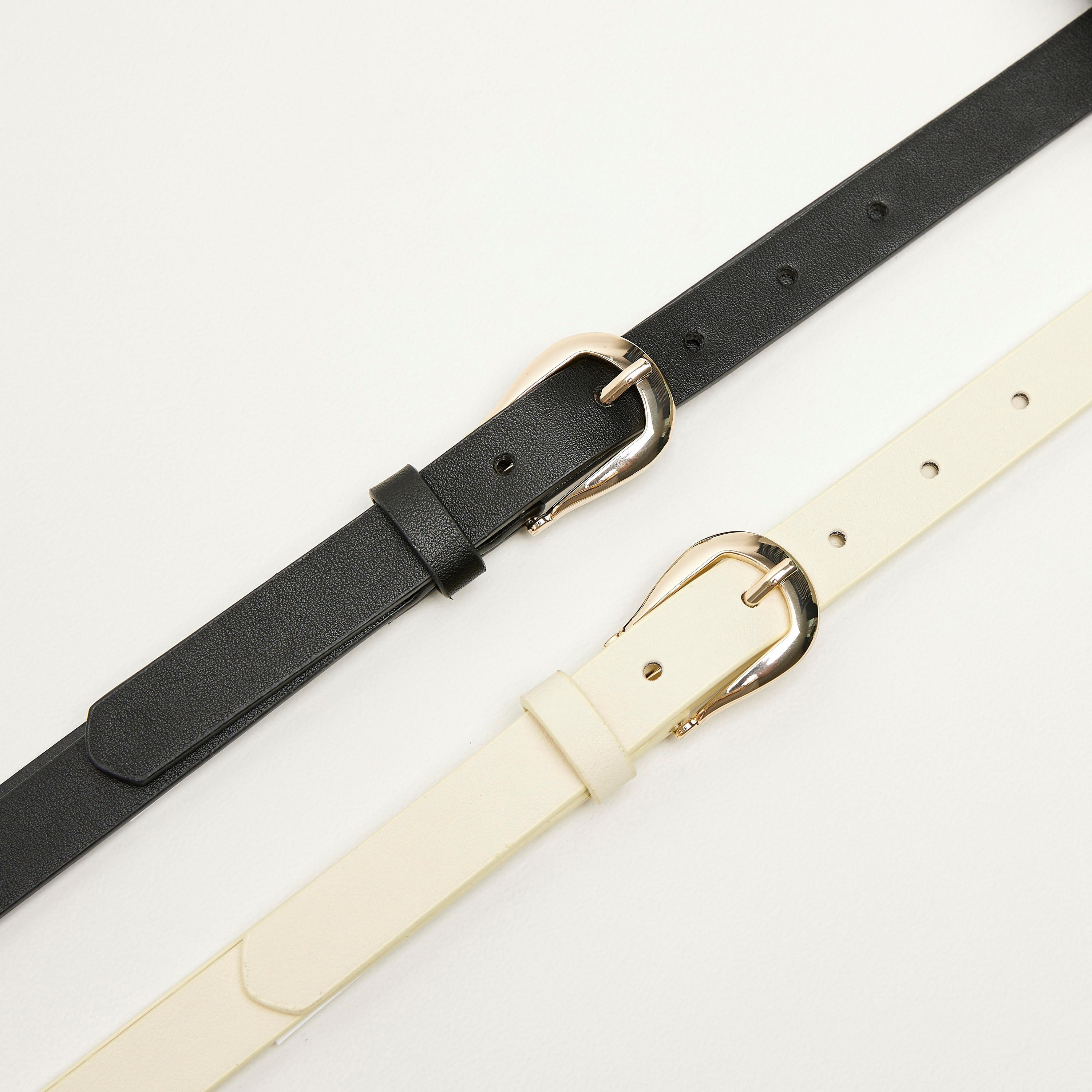 طقم حزام جلد من قطعتين بإبزيم إغلاق بدبوس-women-clothingaccessories-belts-image-4