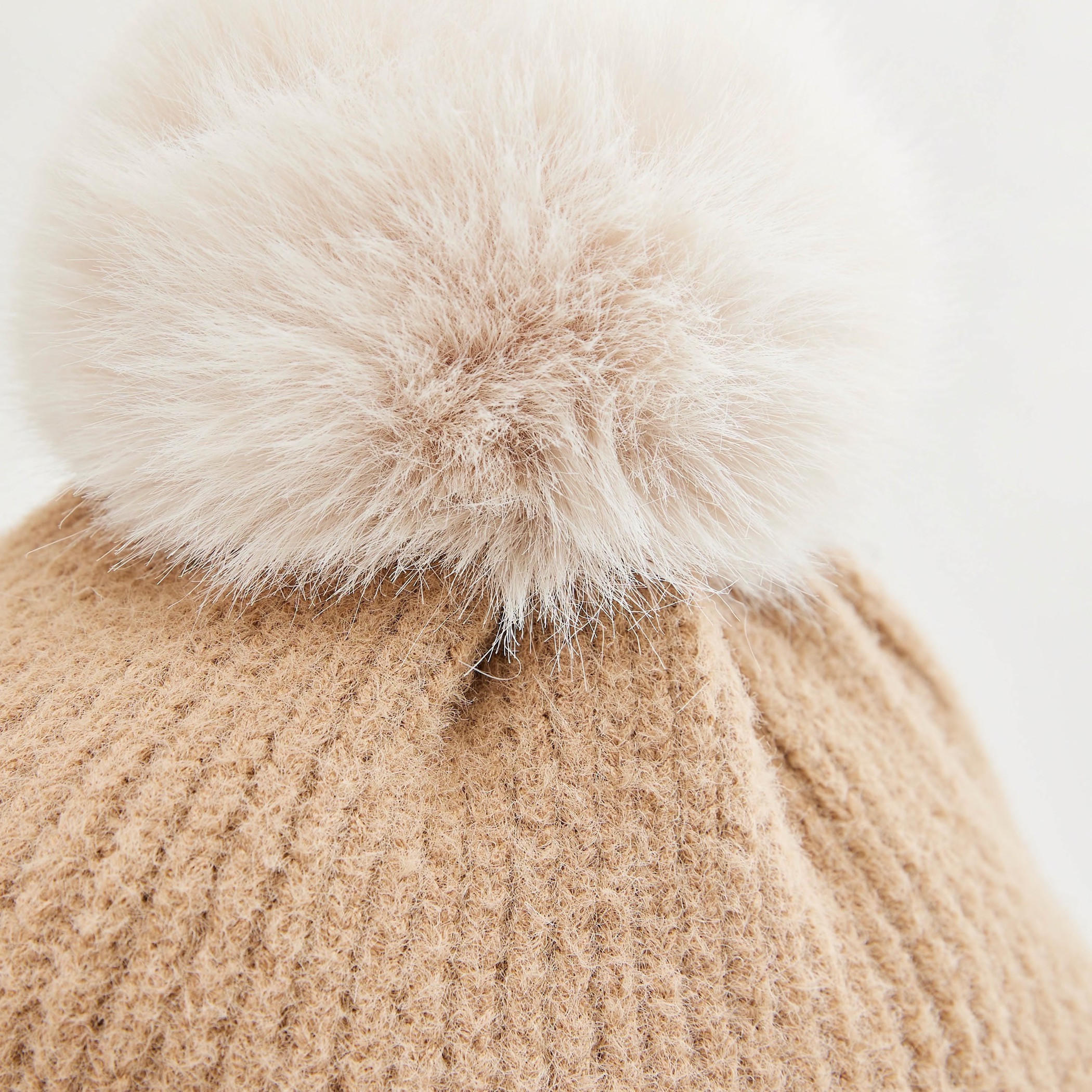 Textured Beanie Cap with Pom Pom Accent-women-clothingaccessories-capsandhats-image-3