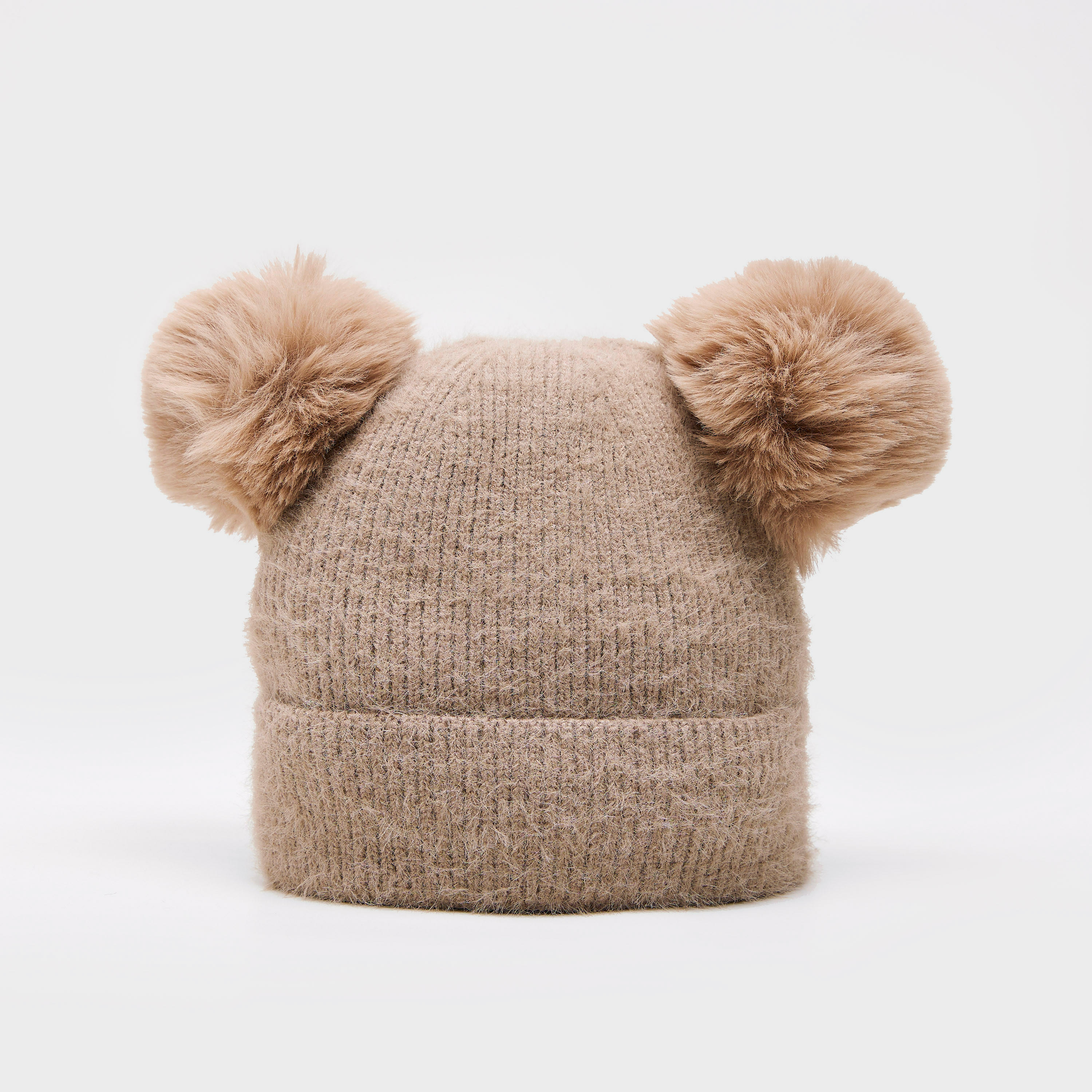 Ribbed Beanie Cap with Pom Poms-women-clothingaccessories-capsandhats-image-1