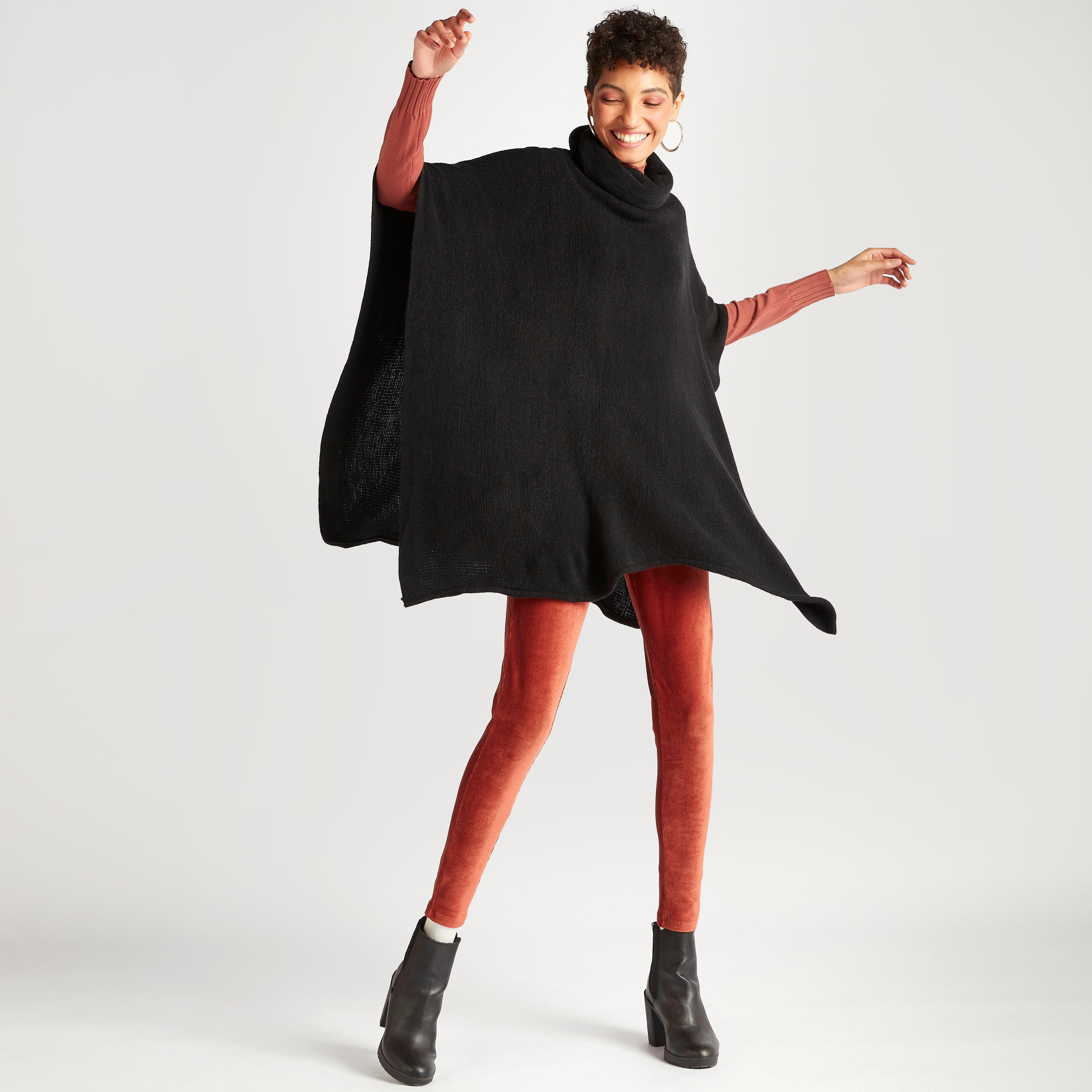 Textured Turtle Neck Cape-women-winterwear-coatsandjackets-jackets-image-2