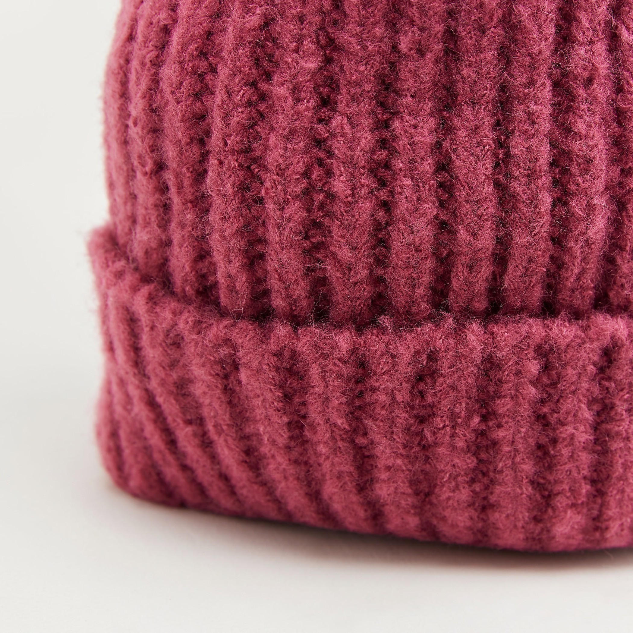 Textured Beanie Cap with Pom Pom Accent-women-clothingaccessories-capsandhats-image-3