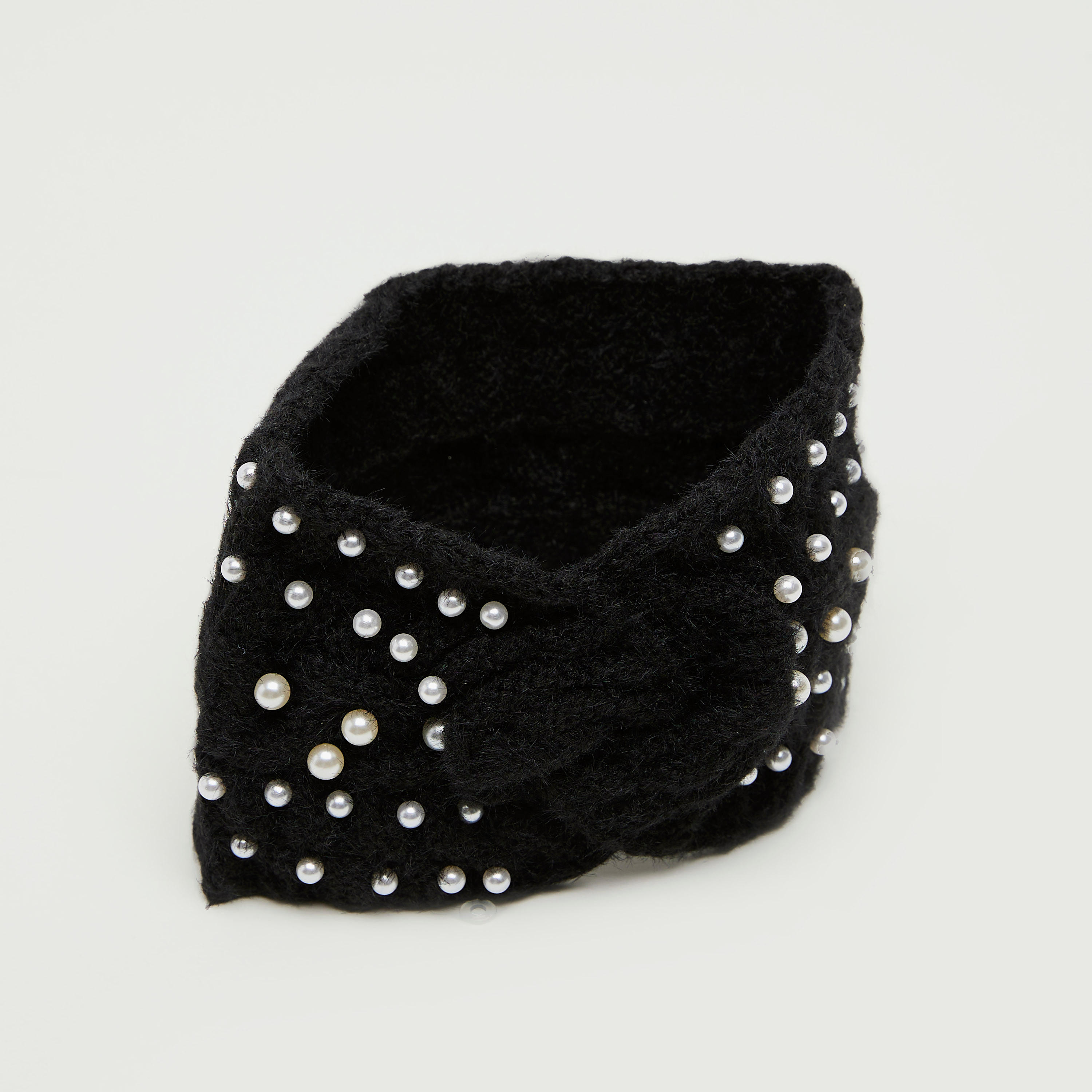 Pearl Embellished Knitted Twisted Knot Headband-women-hairaccessories-bands-image-4
