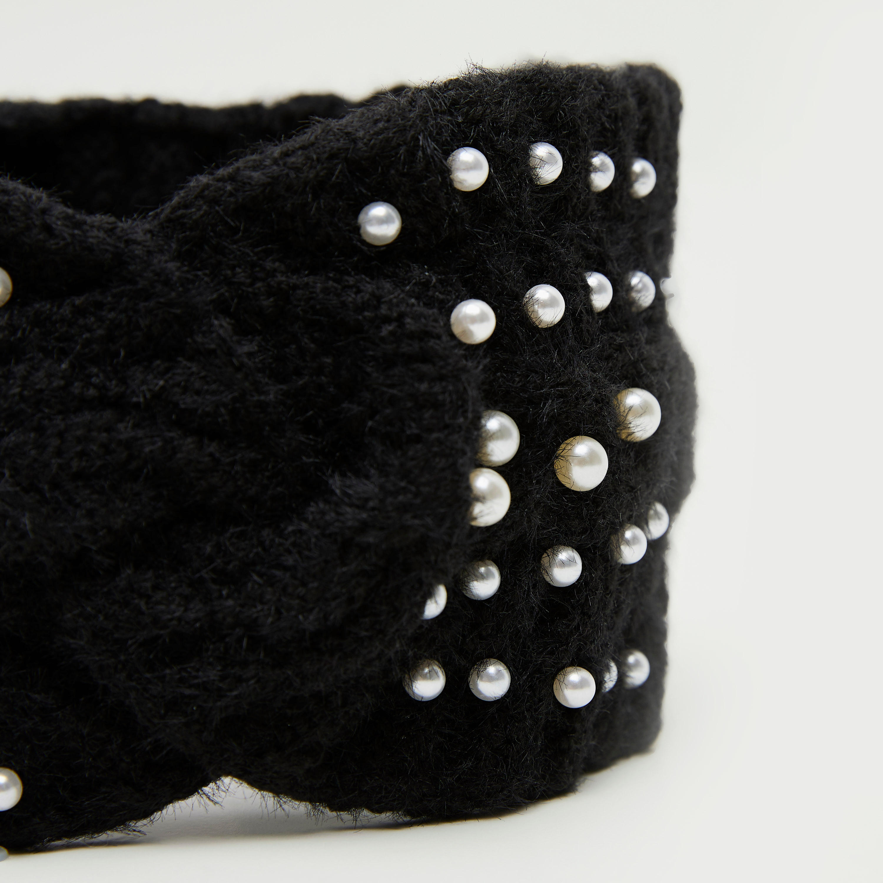 Pearl Embellished Knitted Twisted Knot Headband-women-hairaccessories-bands-image-5