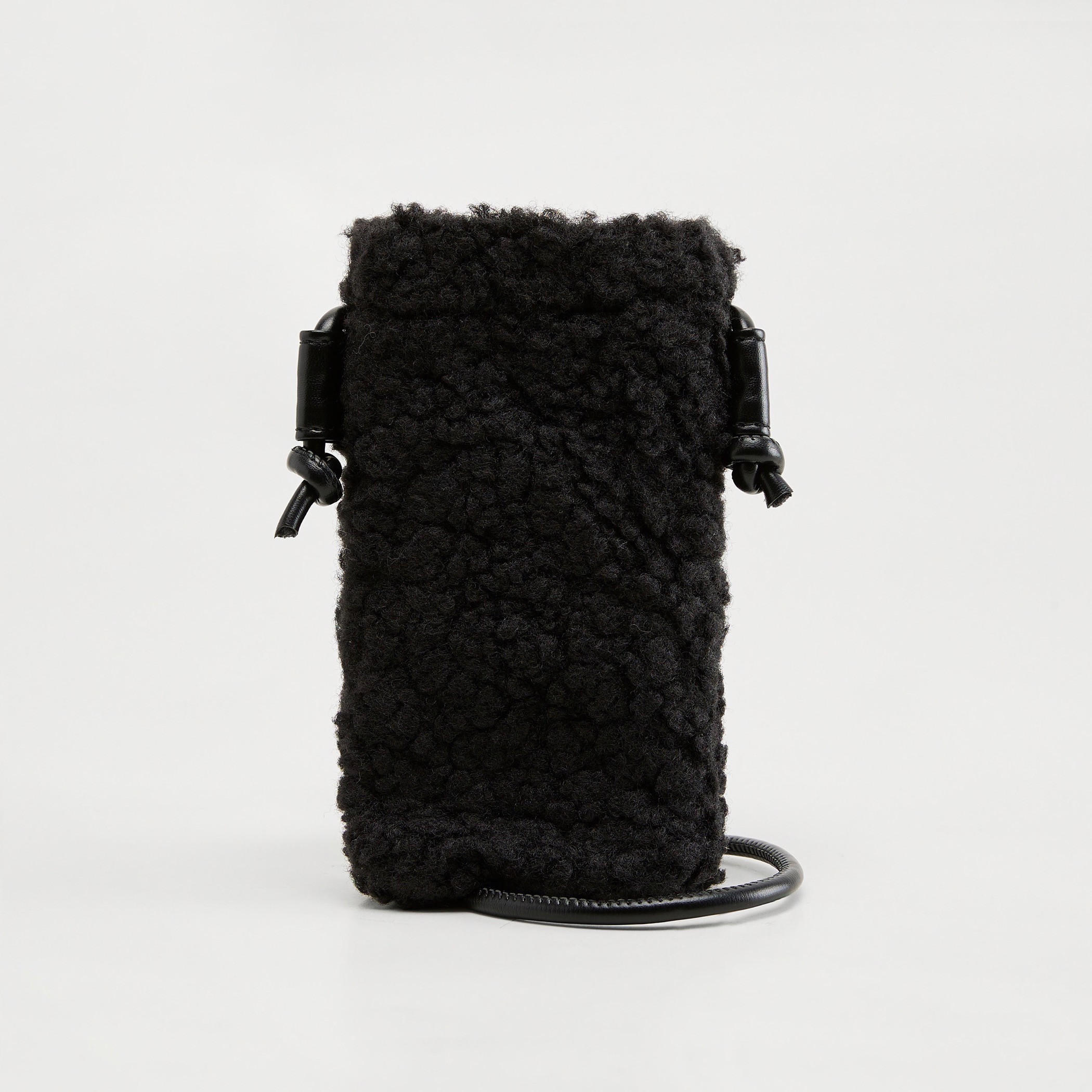 Textured Pouch with Sling Strap and Magnetic Button Closure-women-bagsandwallets-handbags-image-1