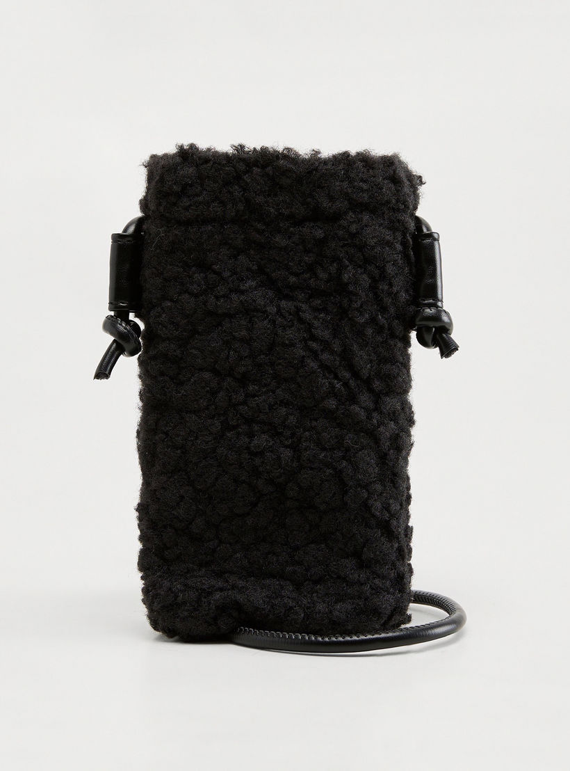 Textured Pouch with Sling Strap and Magnetic Button Closure-women-bagsandwallets-handbags-image-1