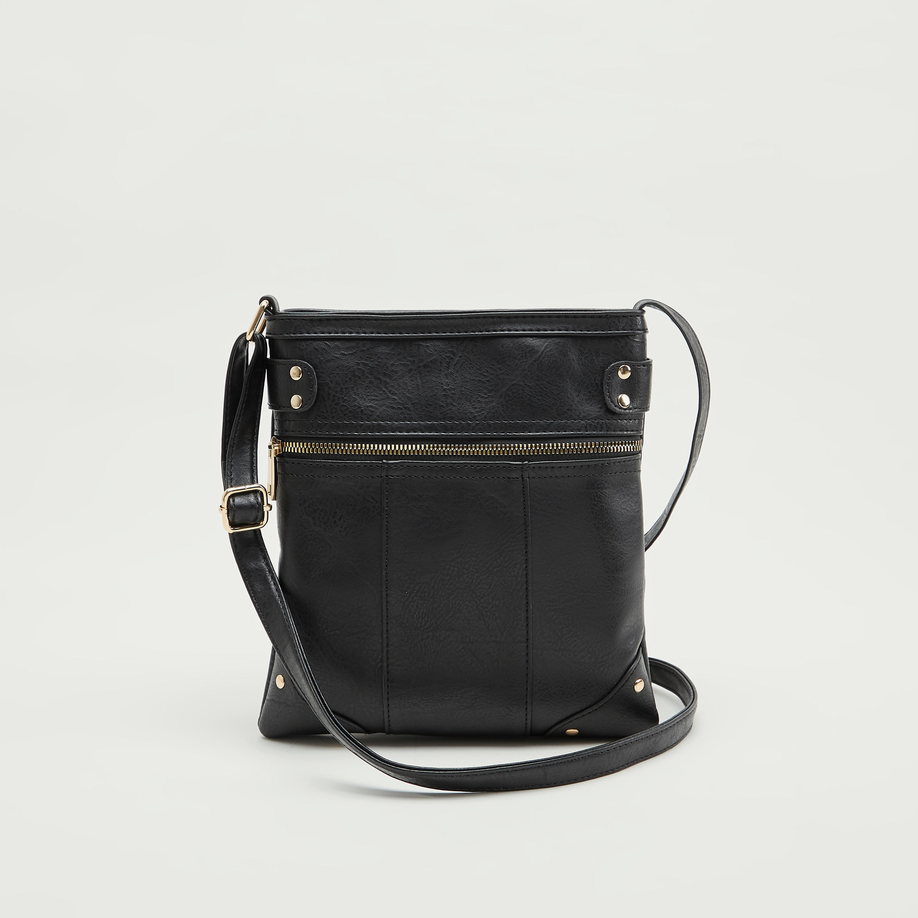 شنطة كروس بودي بارزة الملمس بسحّاب إغلاق وحزام قابل للتّعديل-women-bagsandwallets-handbags-image-1