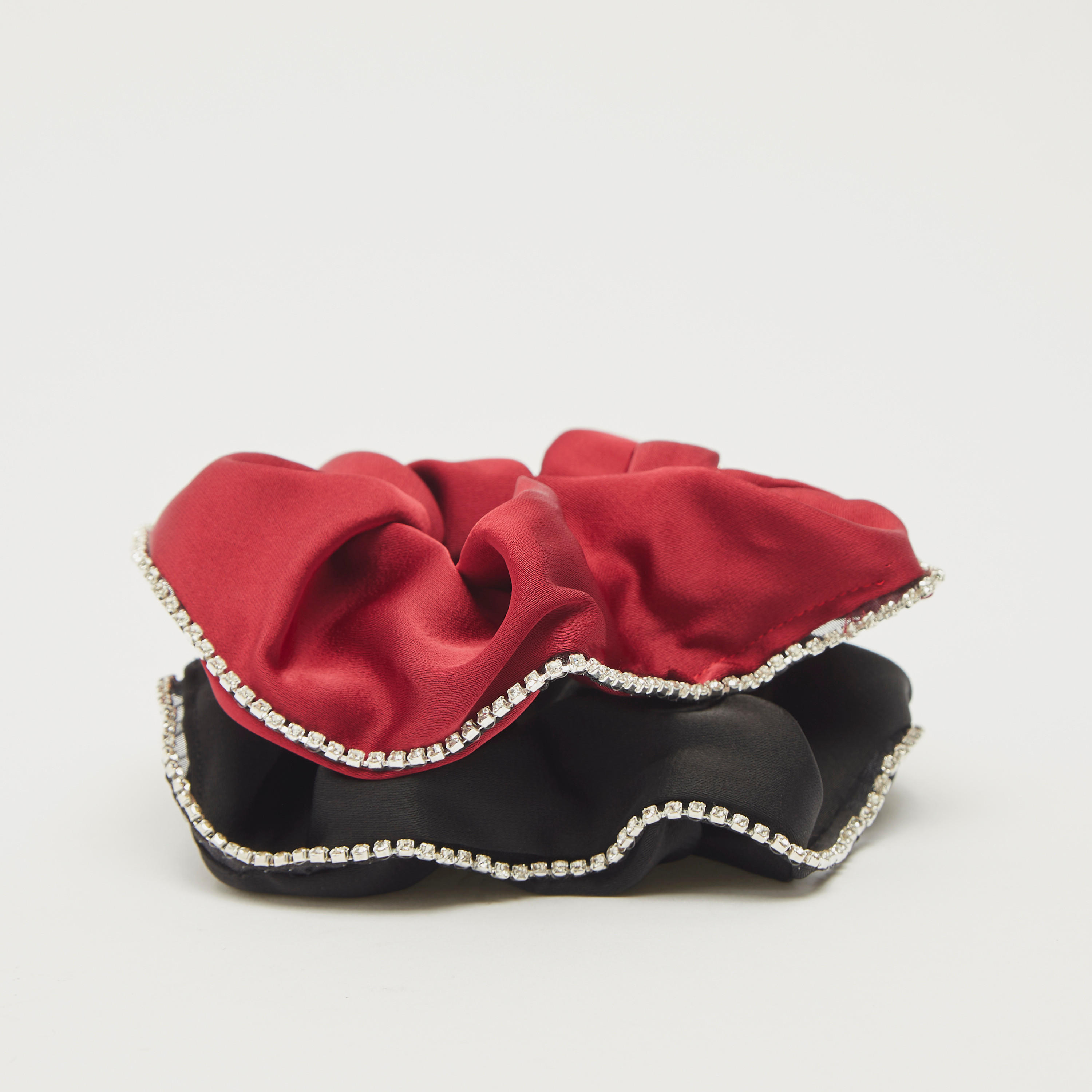 سكرانشي شعر مرصعة بالحجارة - طقم من قطعتين-women-hairaccessories-scrunchies-image-1
