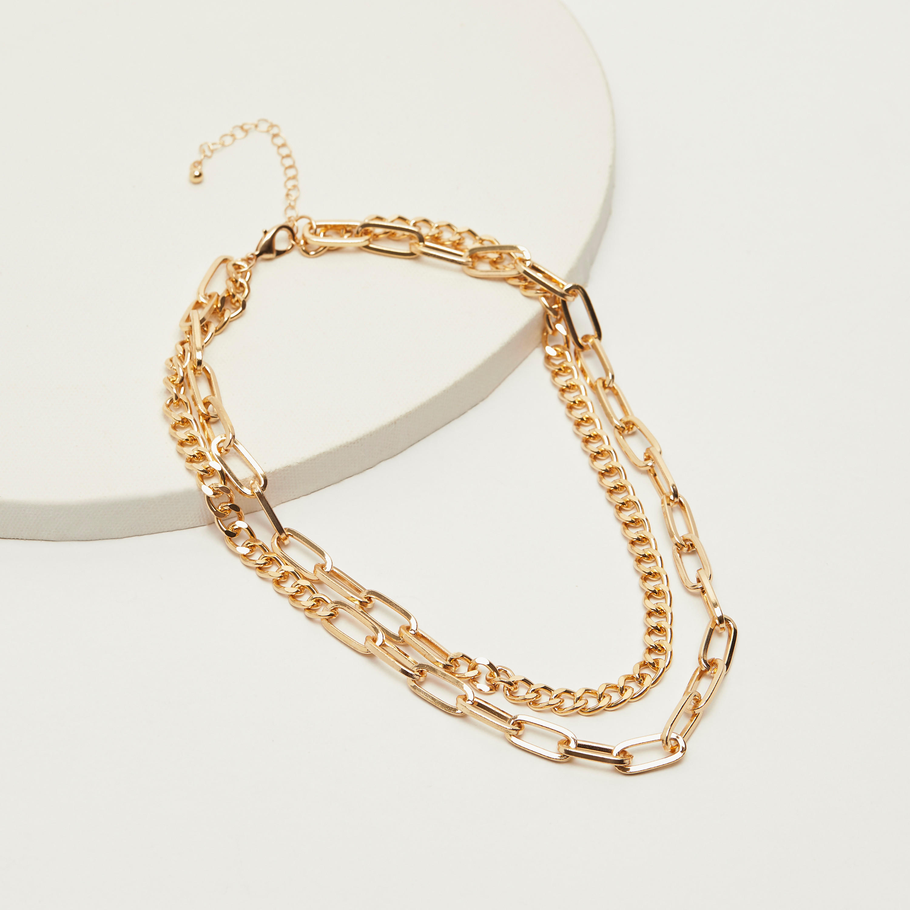 قلادة تشوكر بسلسلة متعدّدة الطبقات بمشبك إغلاق-women-watchesandjewellery-jewellery-necklacesandpendants-image-4