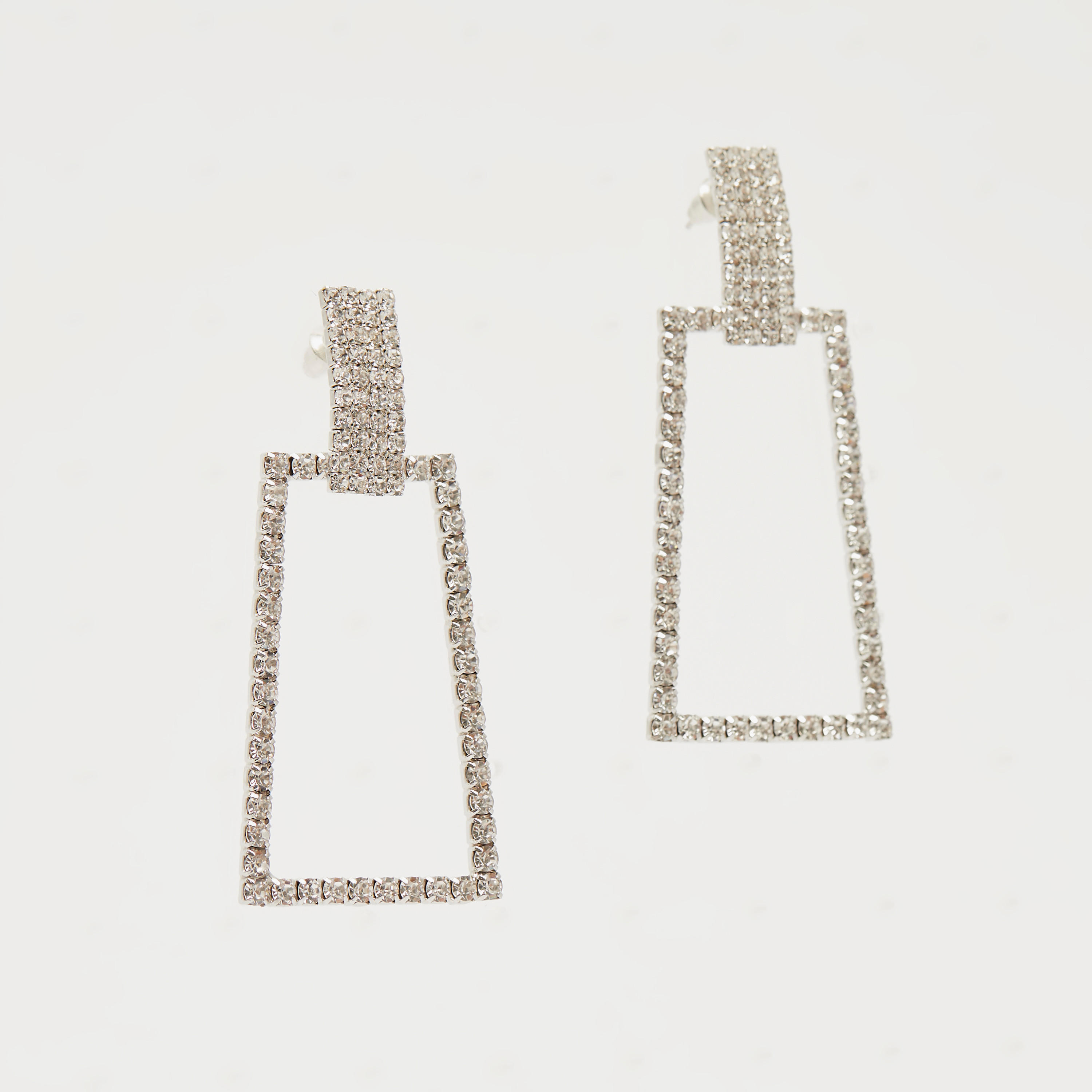 Embellished Square Drop Earrings-women-watchesandjewellery-jewellery-earrings-image-2