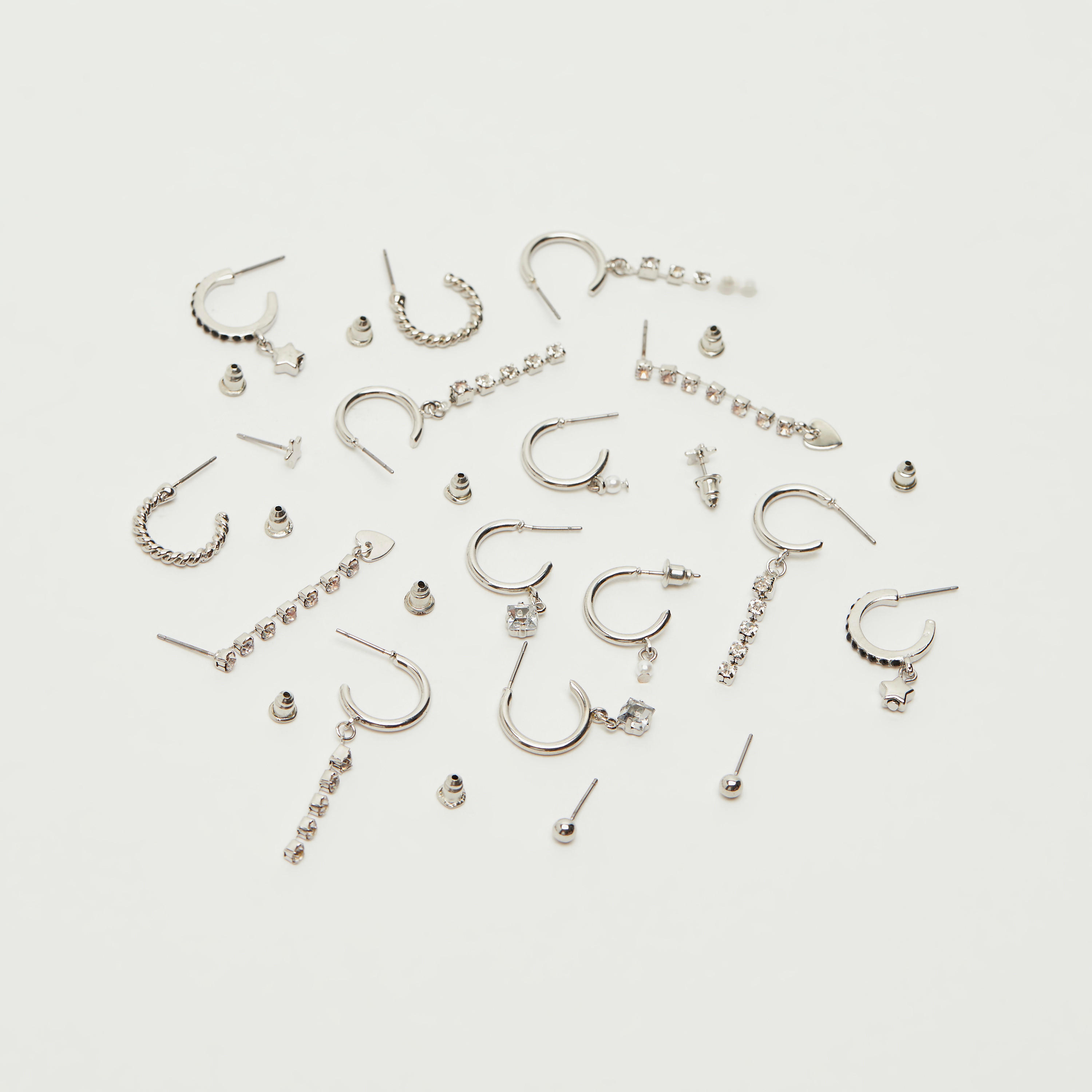 أقراط متنوعة - مجموعة من 9 أزواج-women-watchesandjewellery-jewellery-earrings-image-4