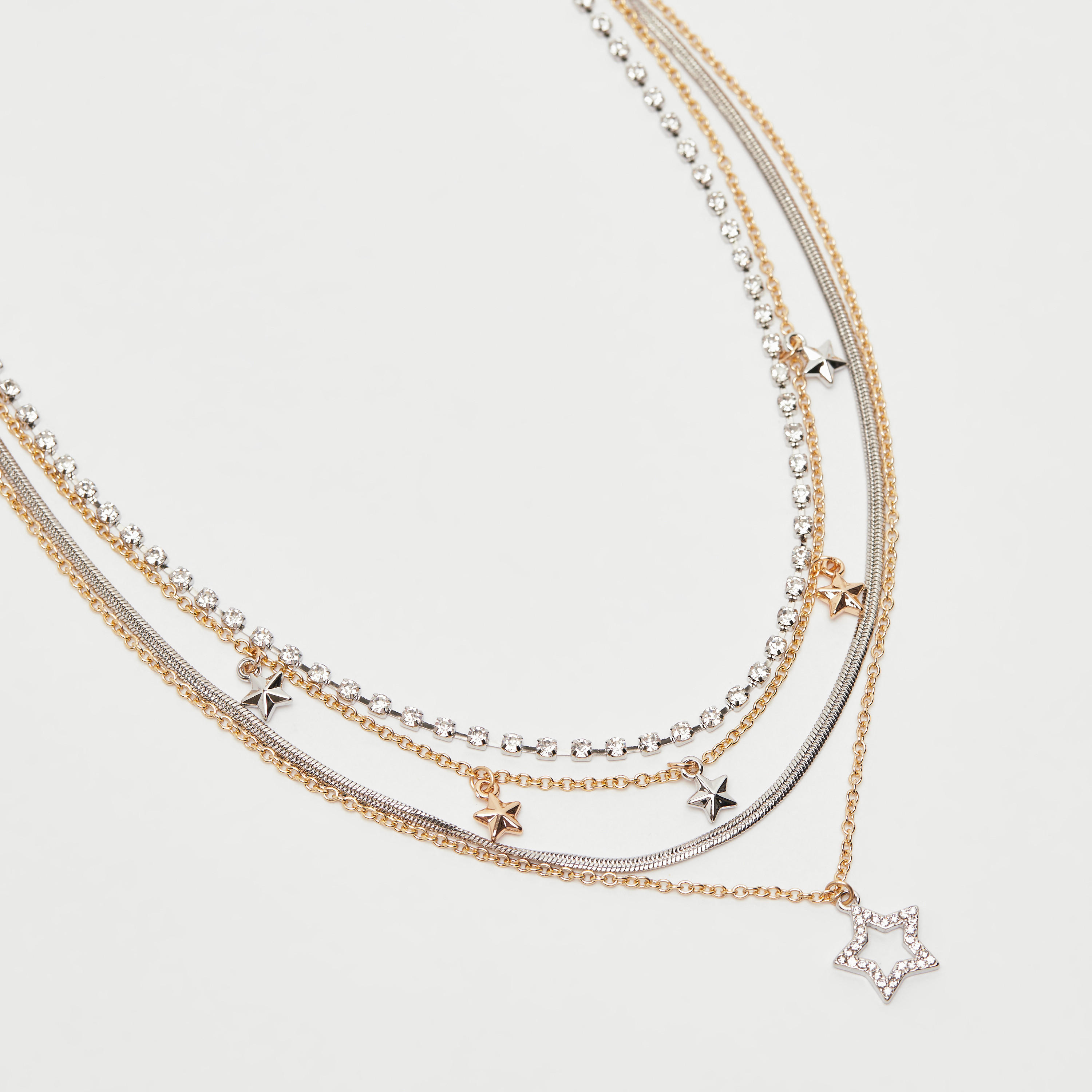 قلادة مزيّنة متعددة الطبقات بمشبك إغلاق-women-watchesandjewellery-jewellery-necklacesandpendants-image-1
