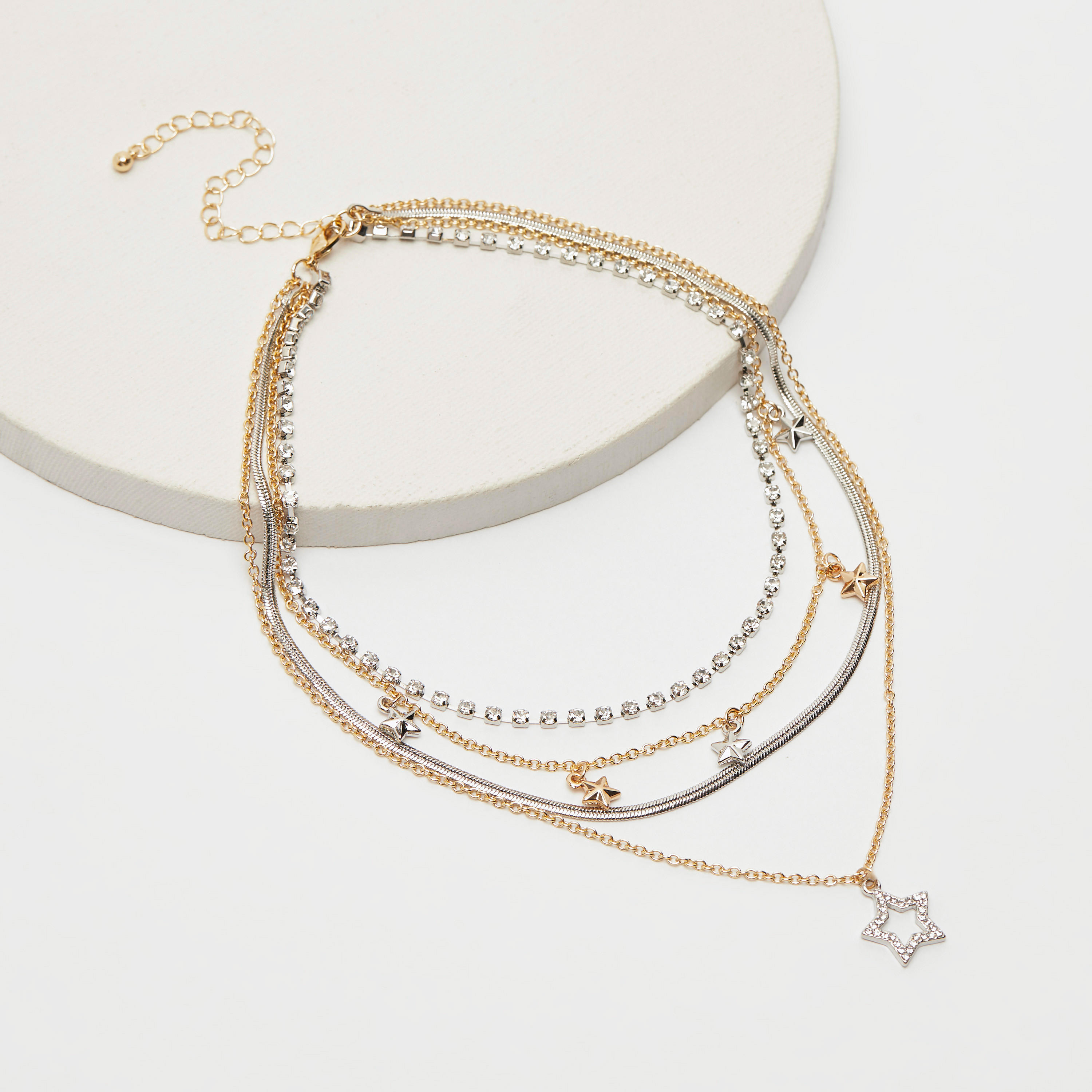 قلادة مزيّنة متعددة الطبقات بمشبك إغلاق-women-watchesandjewellery-jewellery-necklacesandpendants-image-4