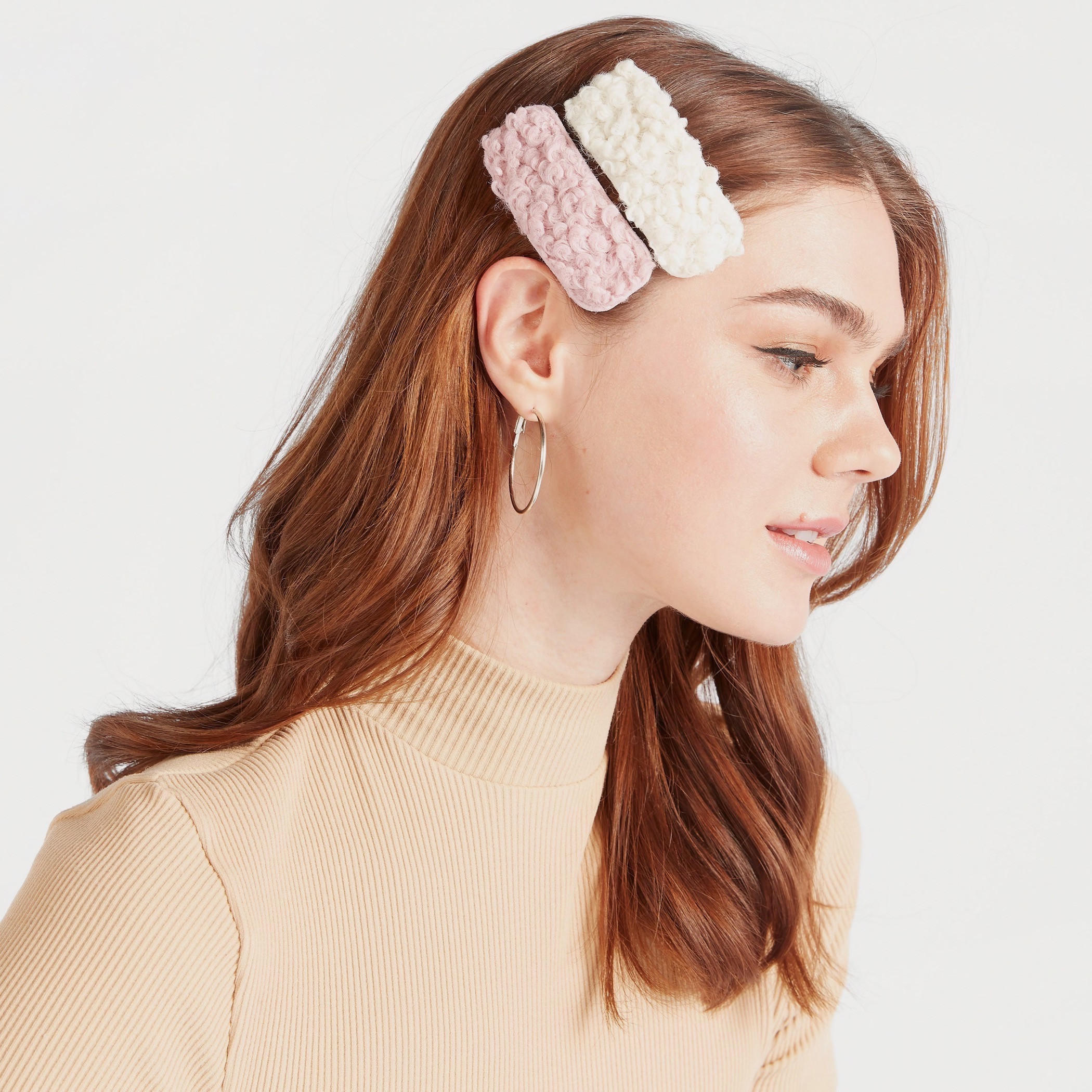 مشبك شعر بارز الملمس - طقم من 2 قطع-women-hairaccessories-image-2