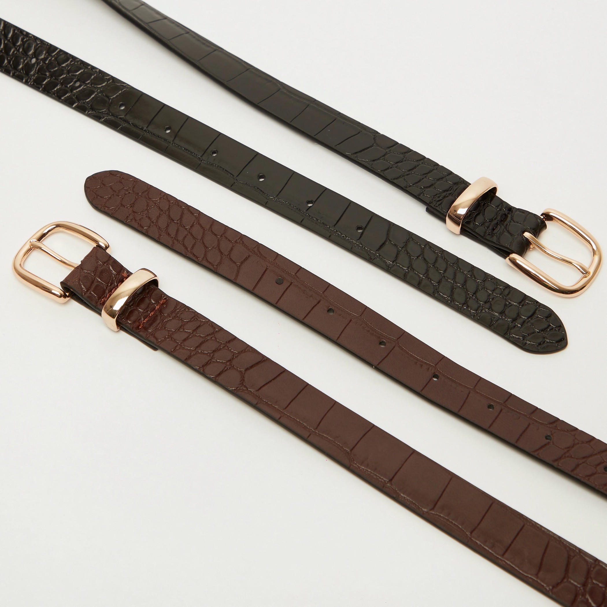 Set of 2 - Textured Belt with Pin Buckle Closure-women-clothingaccessories-belts-image-6