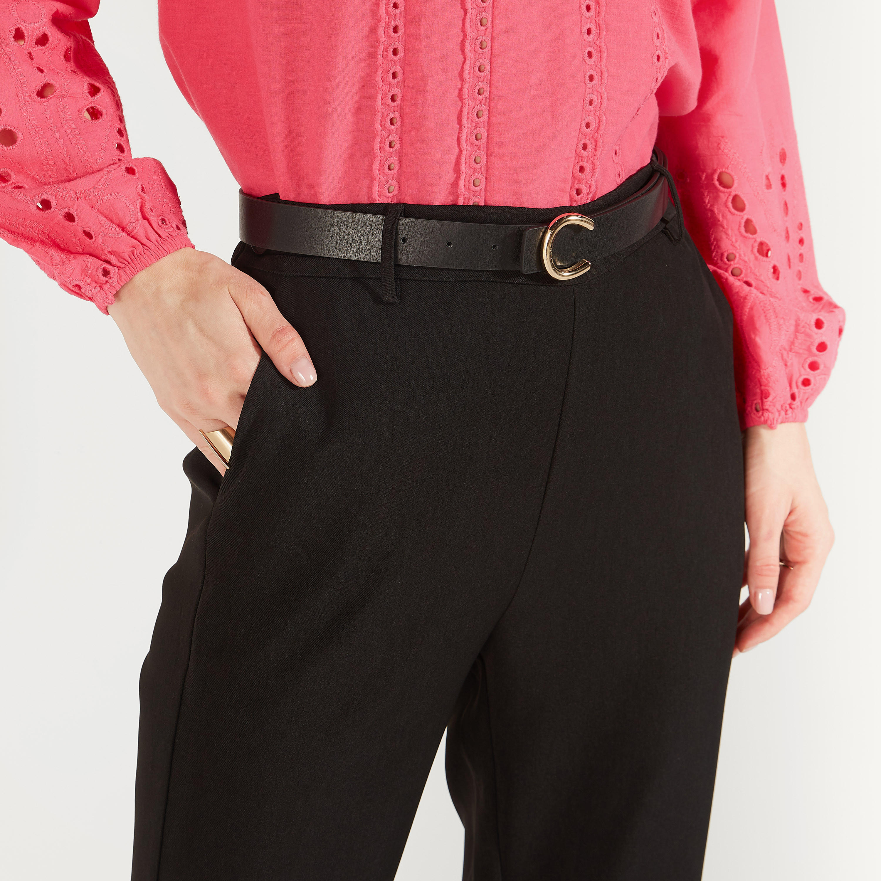 Solid Belt with Pin Buckle Closure-women-clothingaccessories-belts-image-2