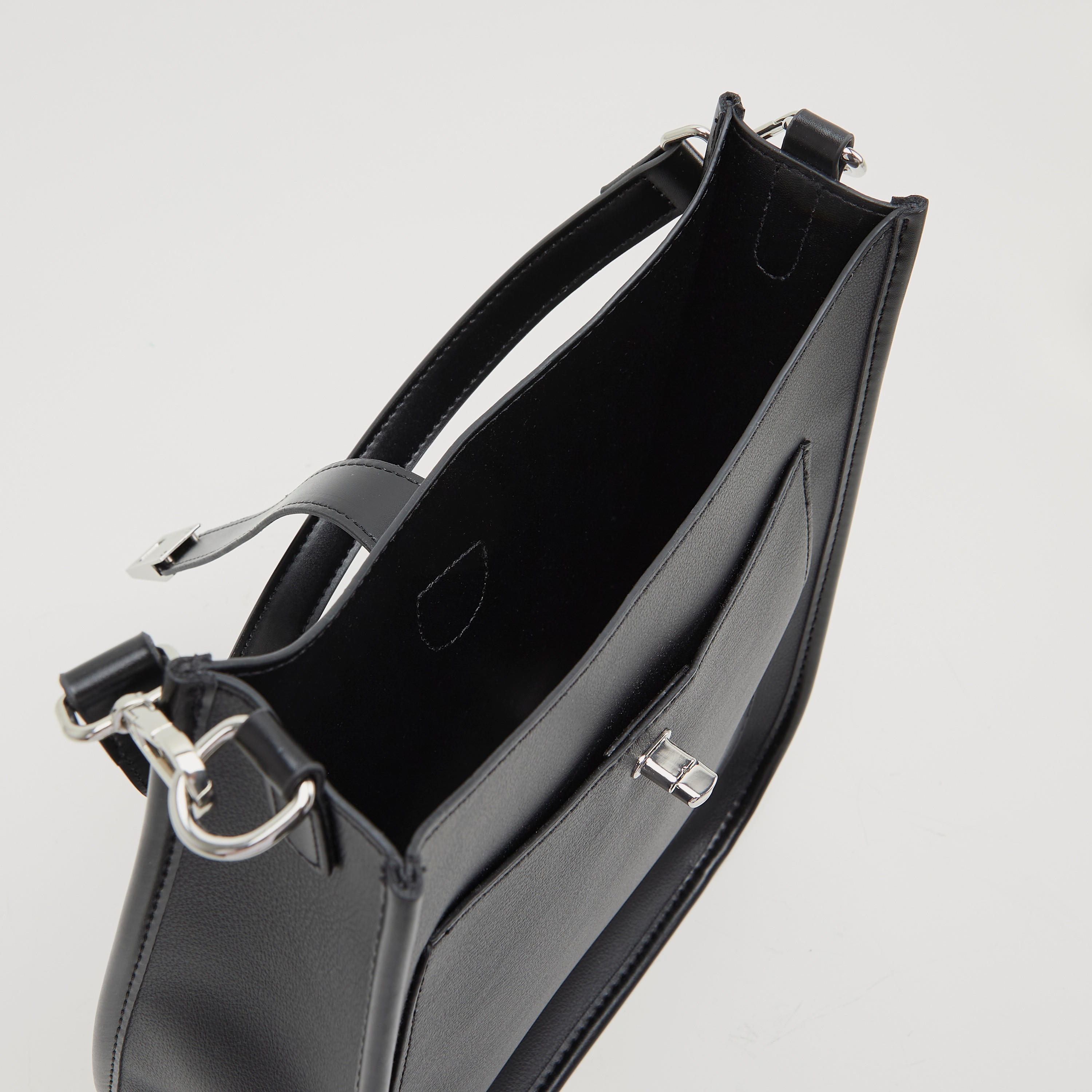 Solid Hobo Bag with Detachable Strap and Lock Clasp Closure-women-bagsandwallets-handbags-image-6