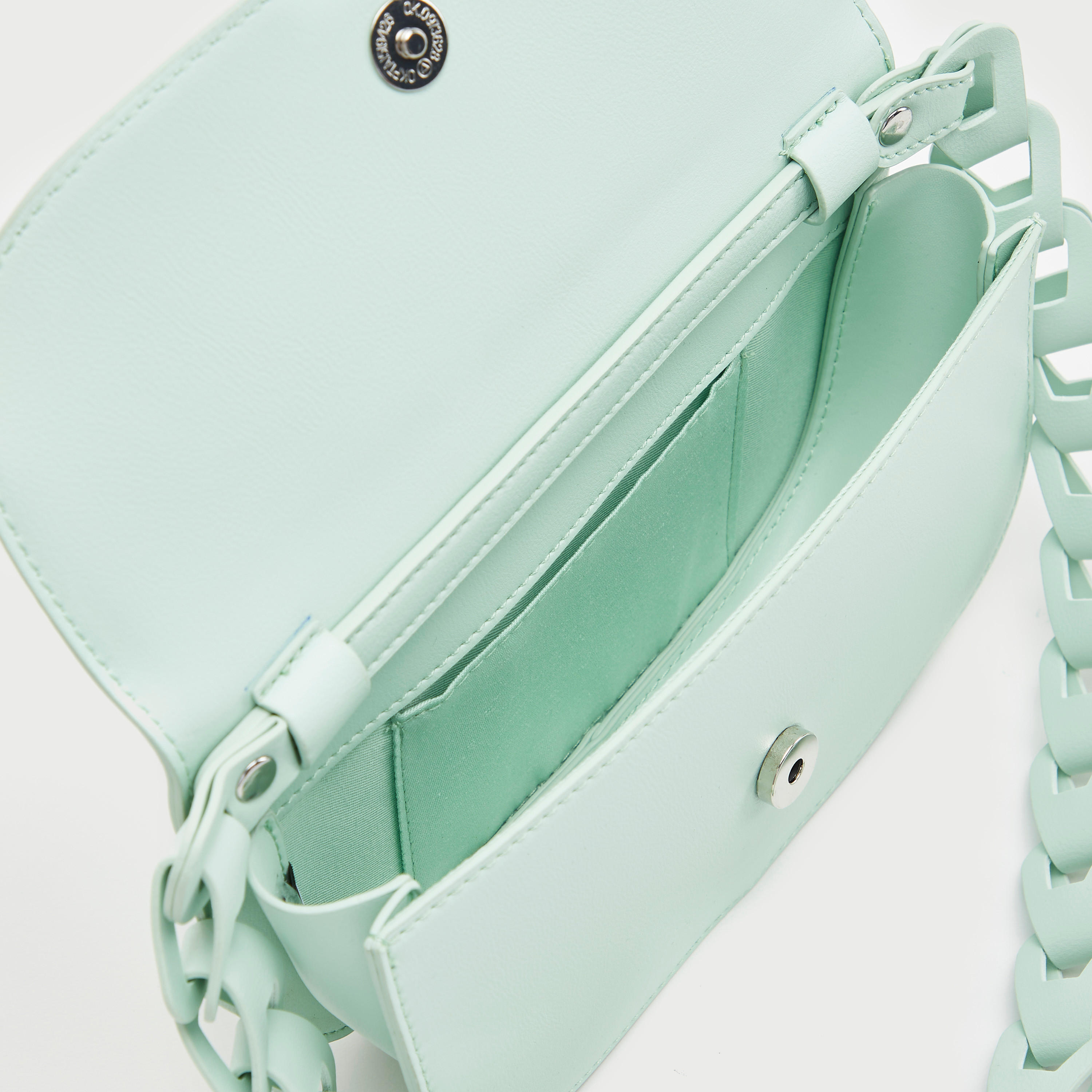 شنطة كتف سادة بمقبض سلسلة وطيّة إغلاق-women-bagsandwallets-handbags-image-5