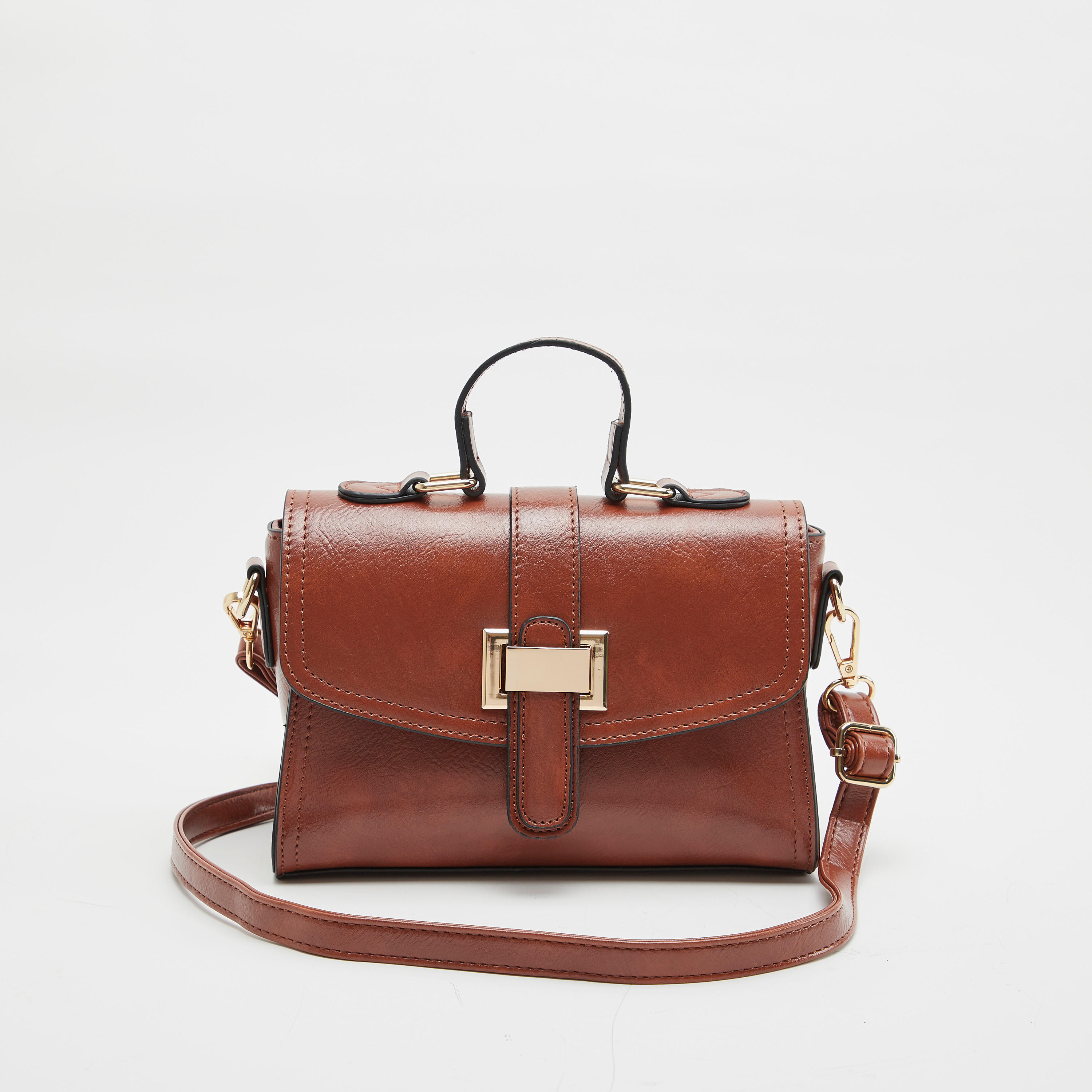 Solid Satchel Bag with Detachable Strap and Grab Handle-women-bagsandwallets-handbags-image-1