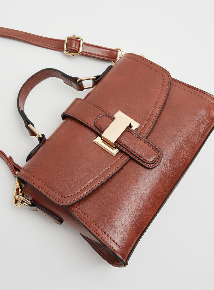 شنطة ساتشل سادة بحزام قابل للفصل ومقبض-women-bagsandwallets-handbags-image-2