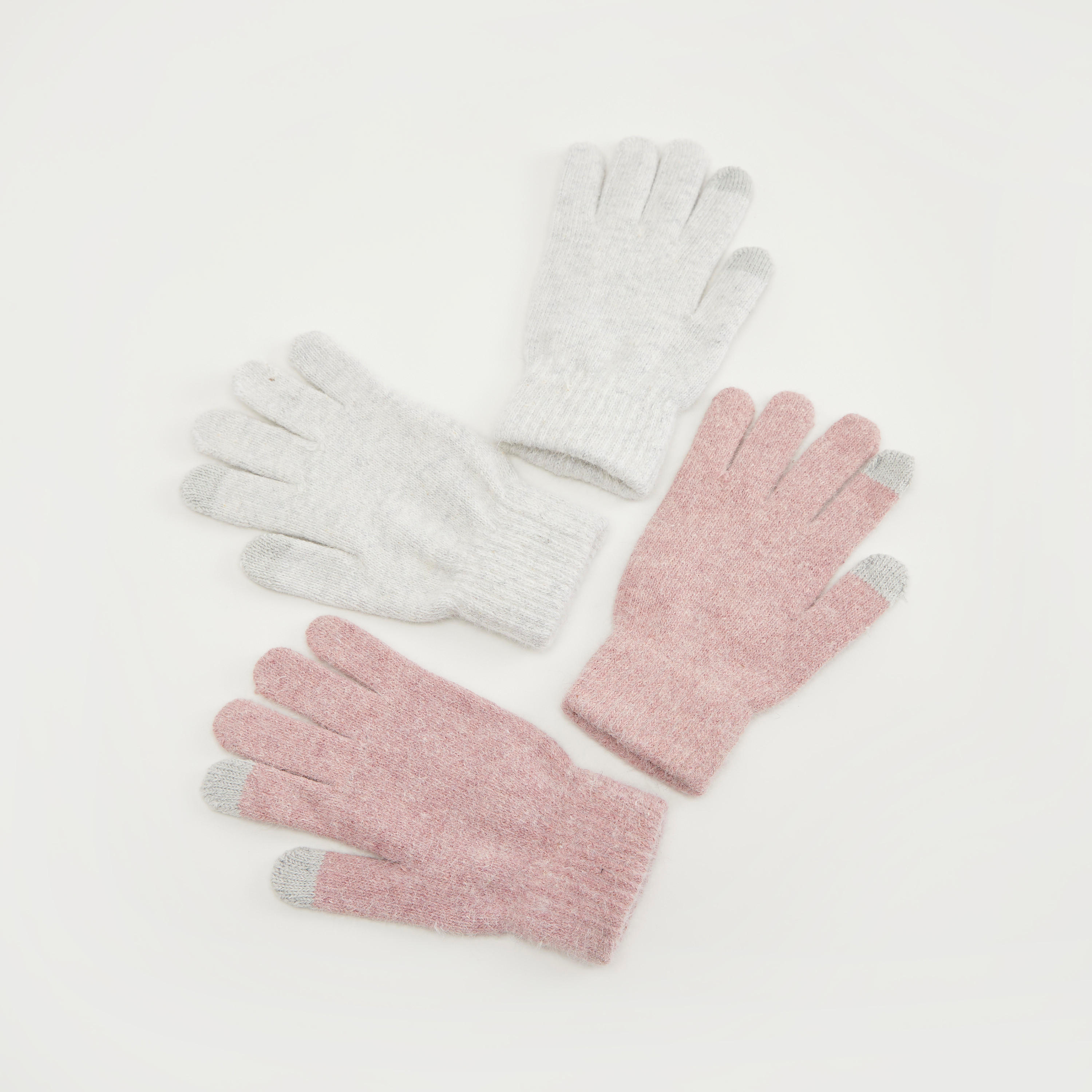 طقم قفّازات بارزة الملمس - قطعتين-women-clothingaccessories-gloves-image-3