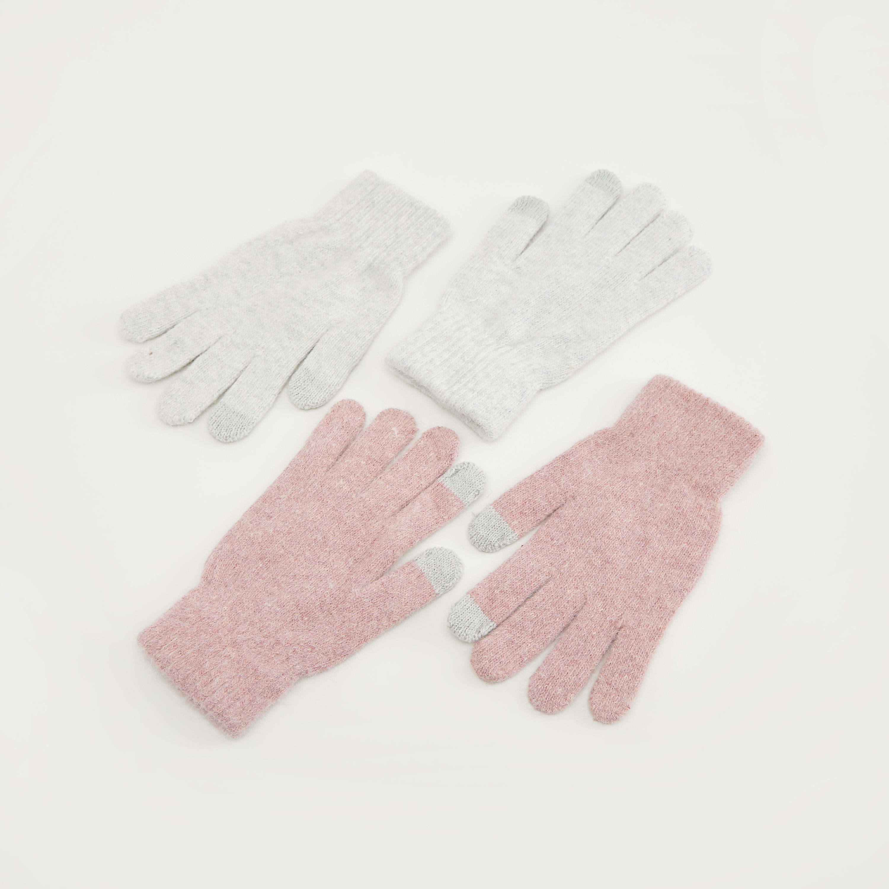 طقم قفّازات بارزة الملمس - قطعتين-women-clothingaccessories-gloves-image-4