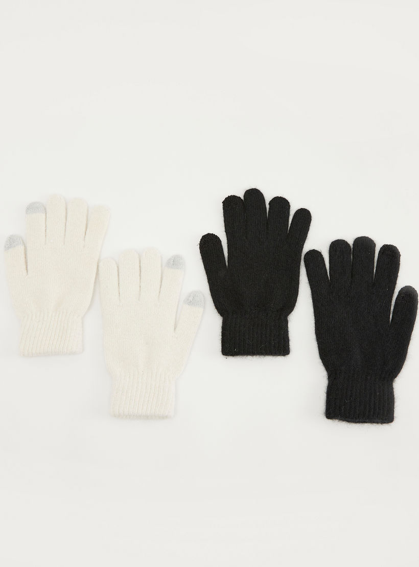 Set of 2 - Textured Touchscreen Gloves-women-clothingaccessories-gloves-image-1