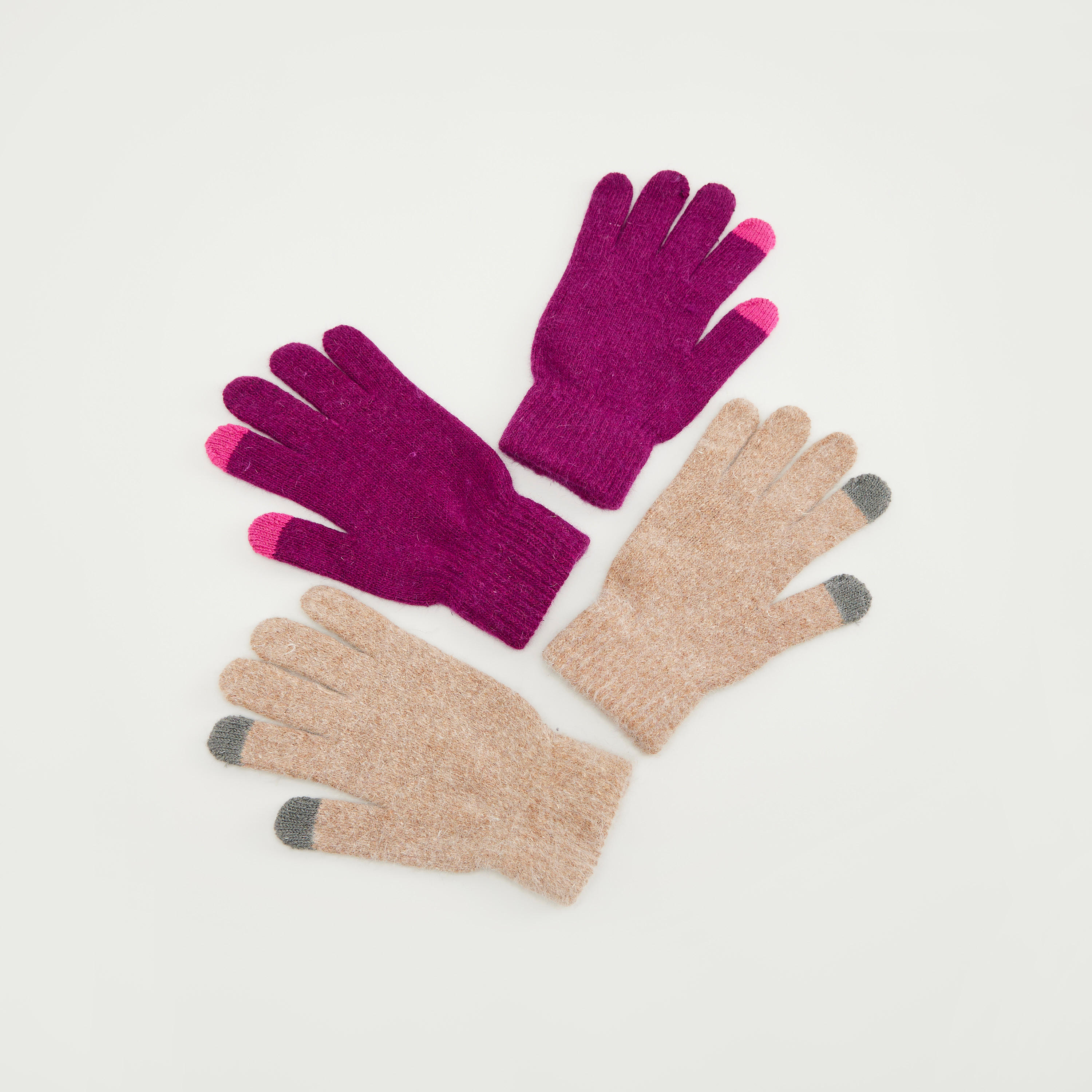 قفازات بارزة الملمس تعمل على شاشات اللمس - طقم من قطعتين-women-clothingaccessories-gloves-image-3