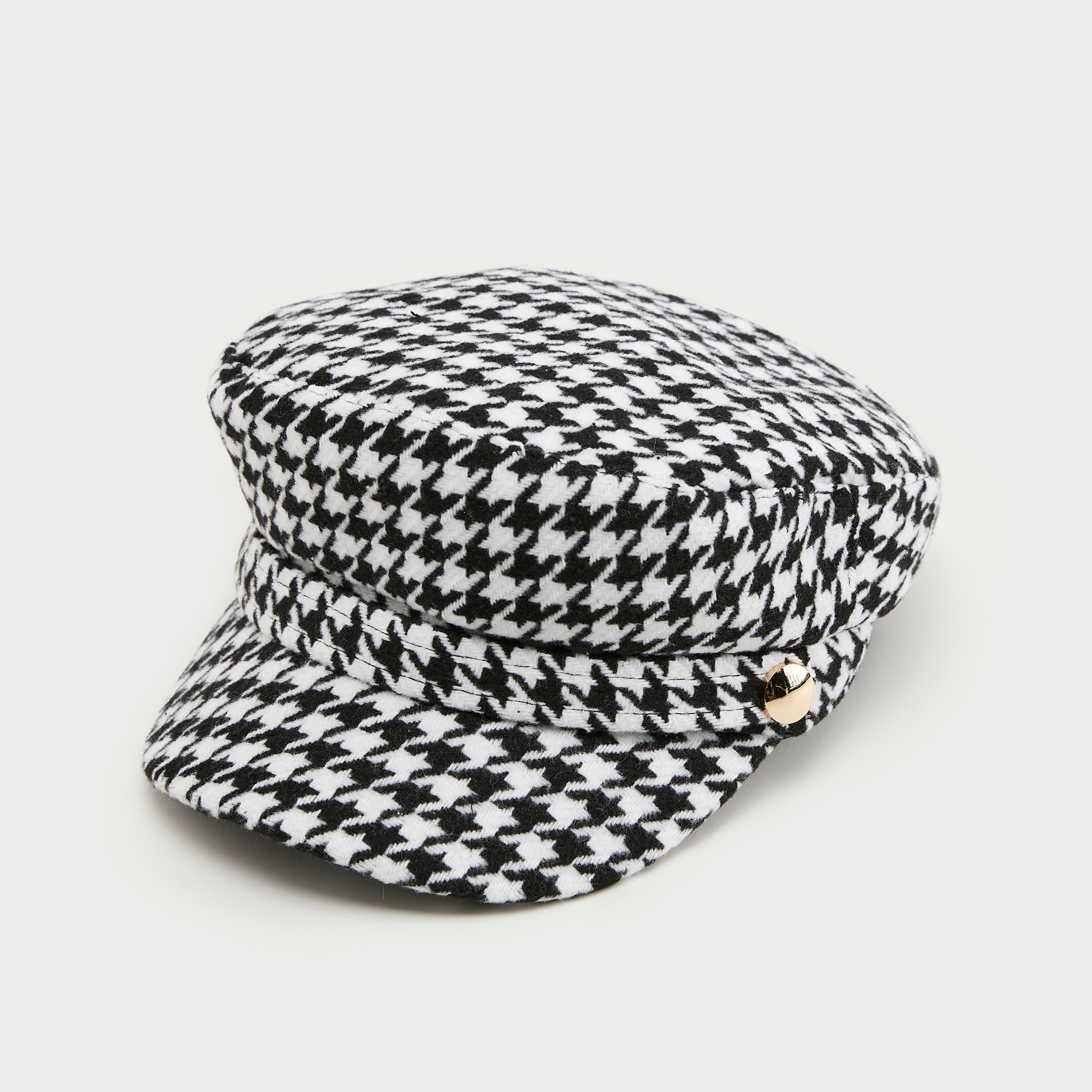 كاب كاروهات أبيض وأسود بطبعات للأولاد-women-clothingaccessories-capsandhats-image-5