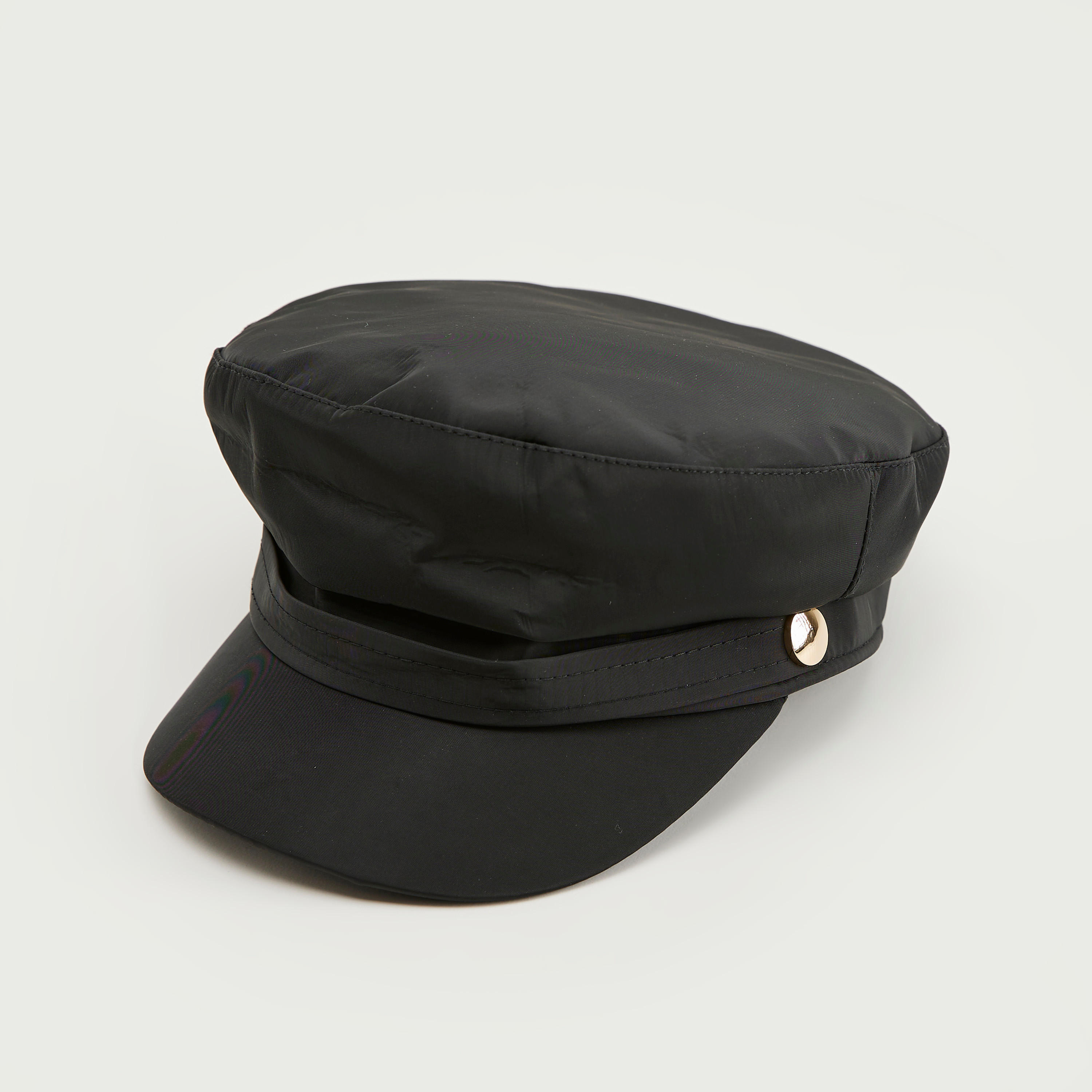 Solid Baker Boy Hat with Metallic Stud Detail-women-clothingaccessories-capsandhats-image-1