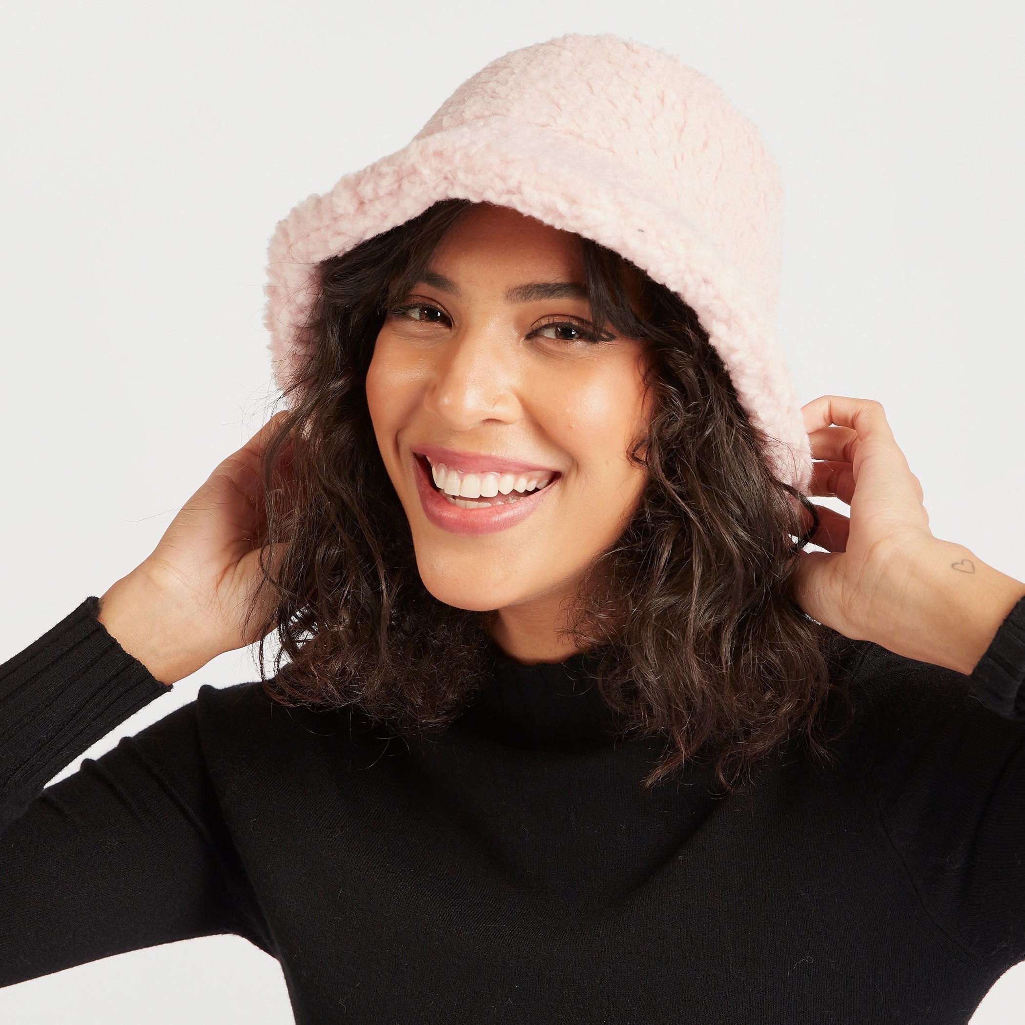 Borg Textured Bucket Hat-women-clothingaccessories-capsandhats-image-2