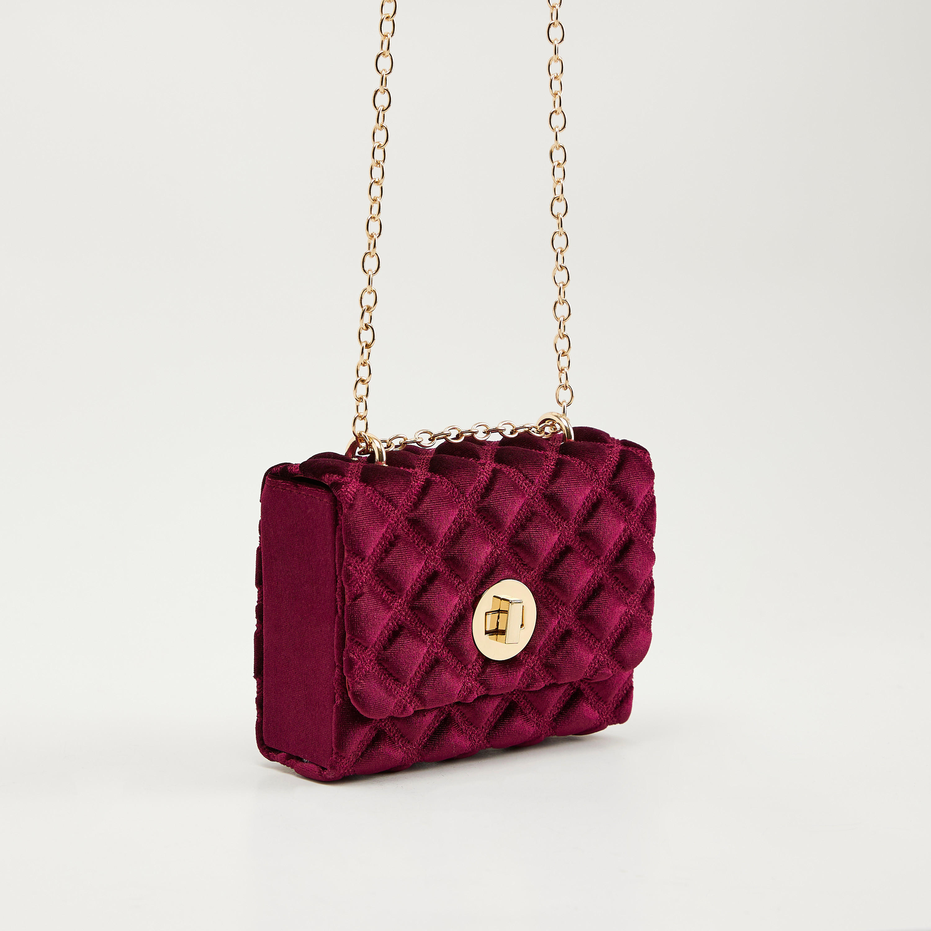 شنطة كروس بودي بارزة الملمس بحزام سلسلة-women-bagsandwallets-handbags-image-2