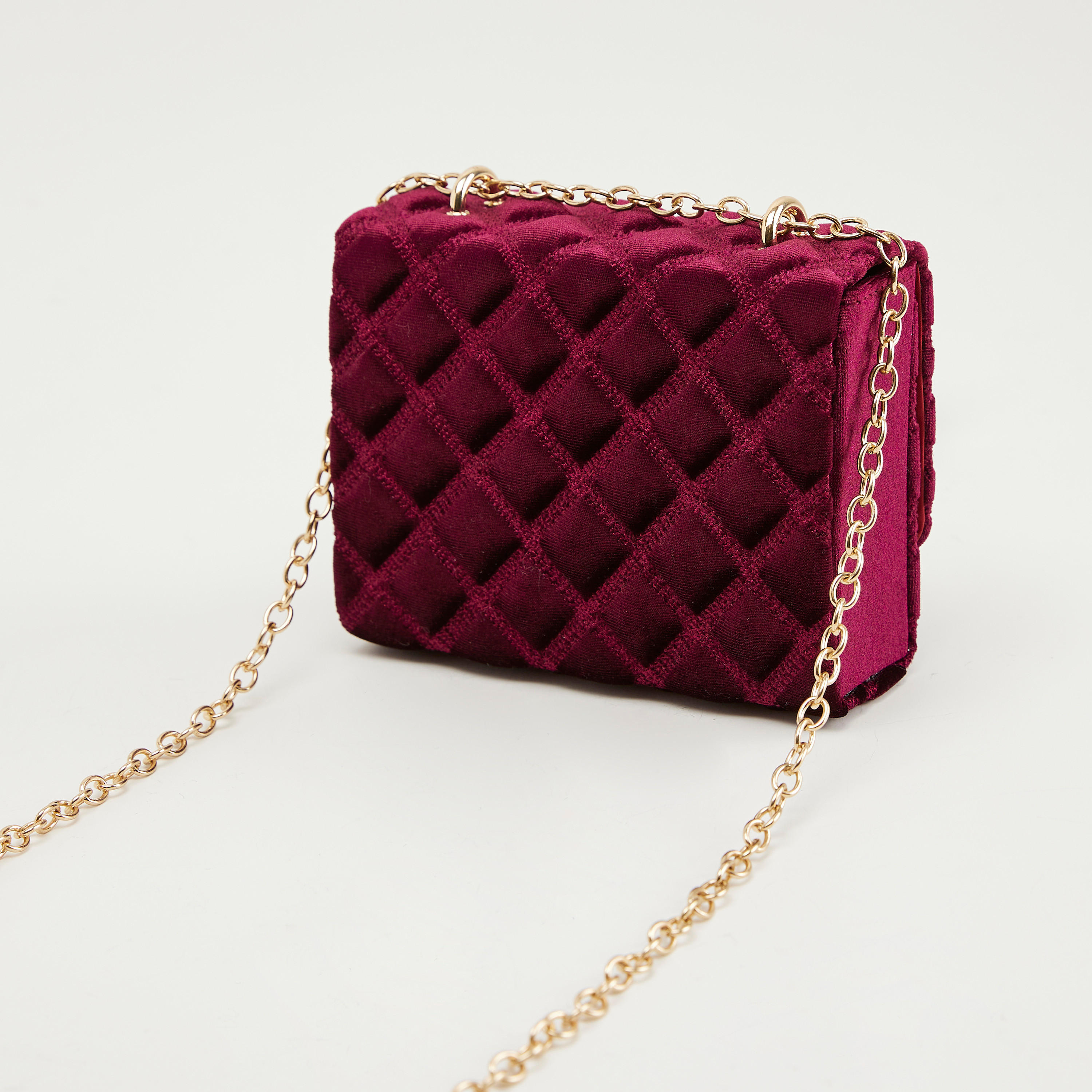 شنطة كروس بودي بارزة الملمس بحزام سلسلة-women-bagsandwallets-handbags-image-4