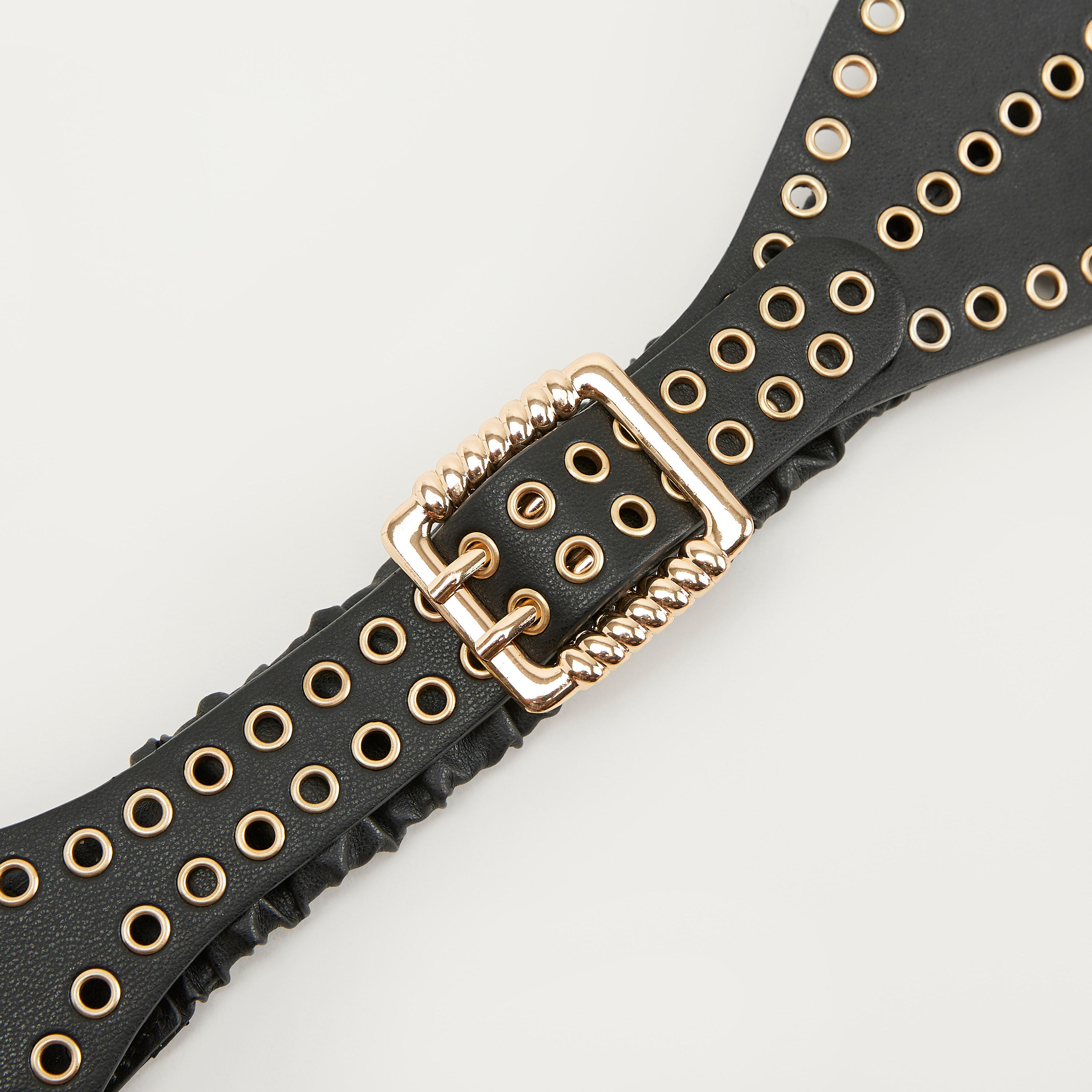 Grommet Detail Belt with Pin Buckle Closure-women-clothingaccessories-belts-image-3