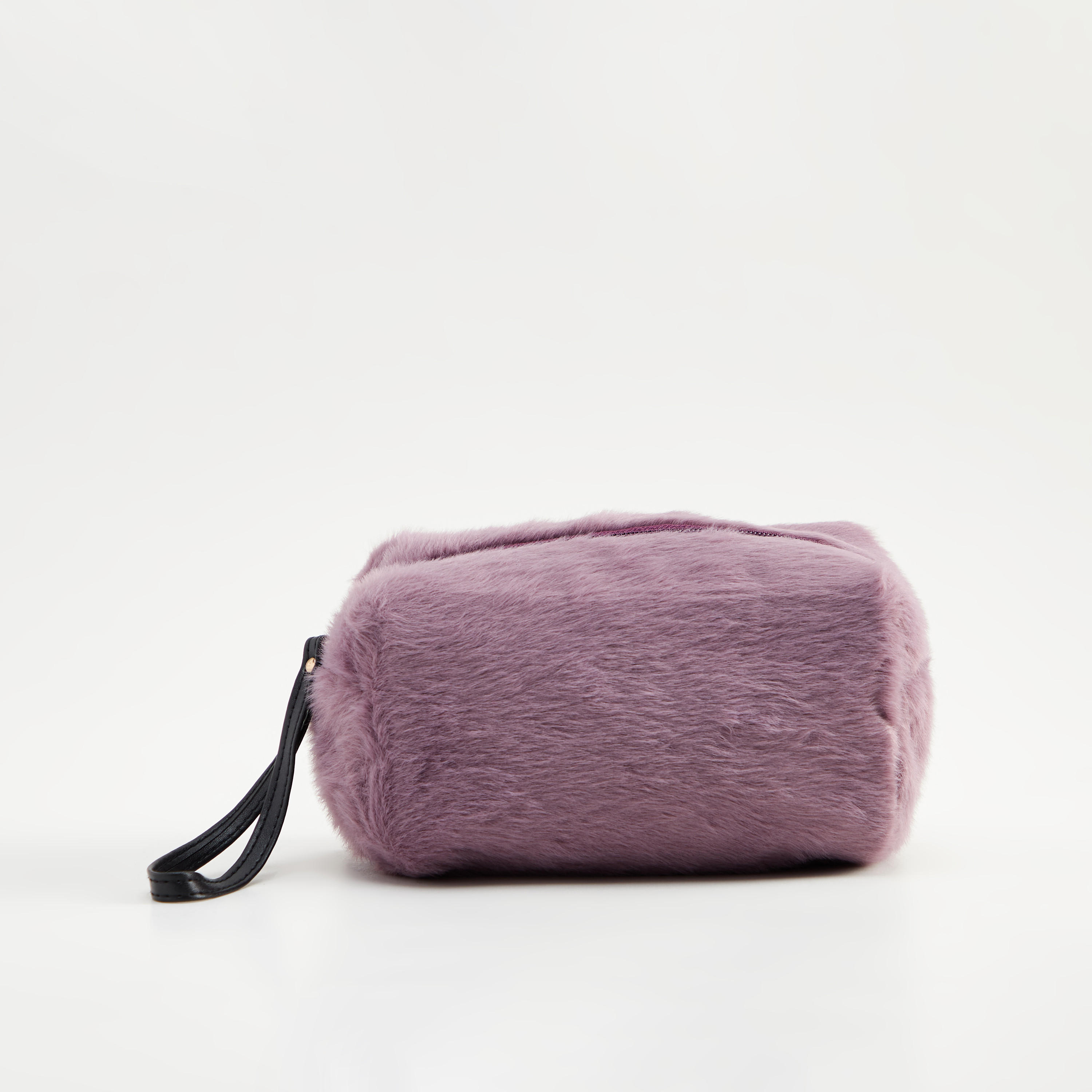 Fluffy Textured Rectangular Cosmetics Bag-women-bagsandwallets-wallets-image-1