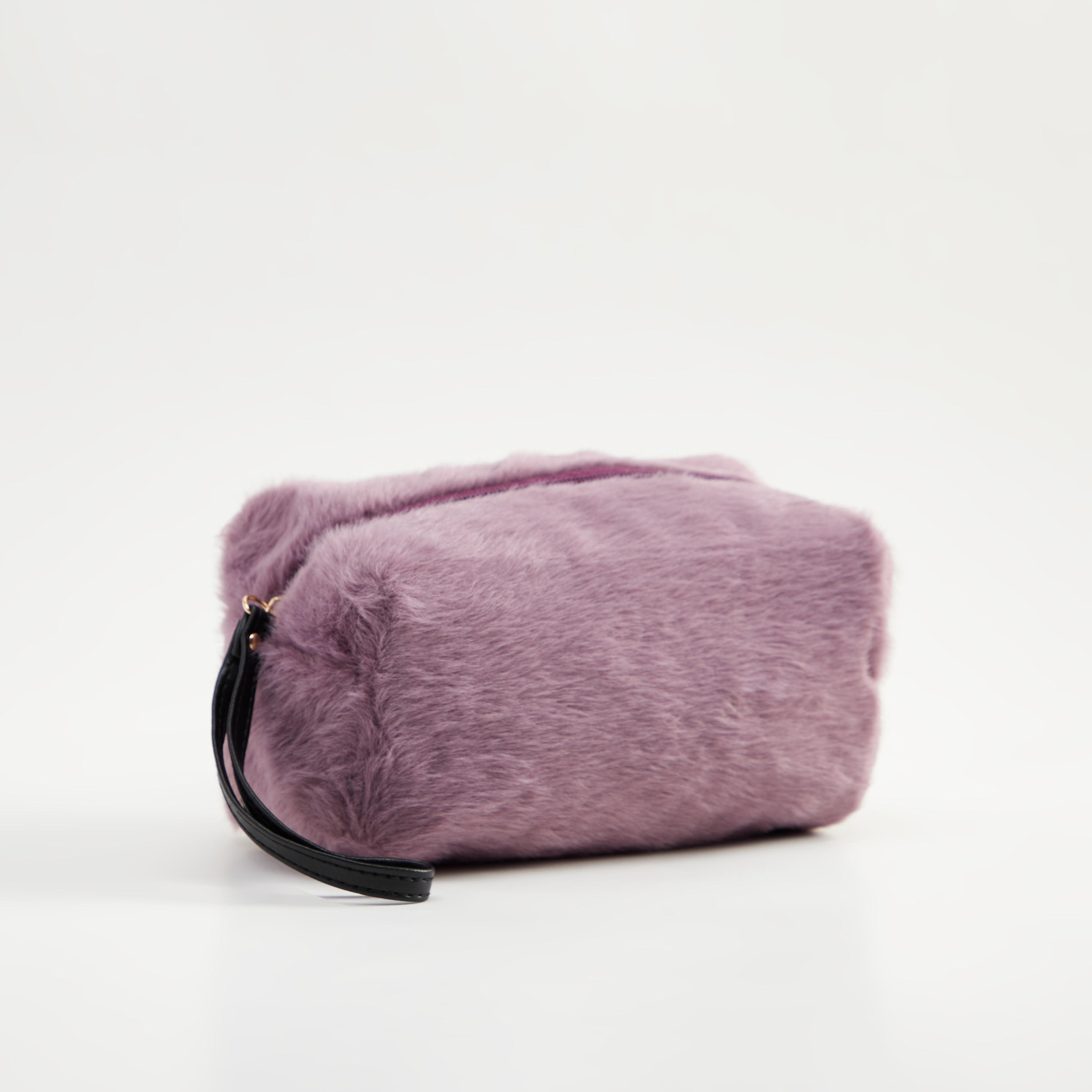 Fluffy Textured Rectangular Cosmetics Bag-women-bagsandwallets-wallets-image-2
