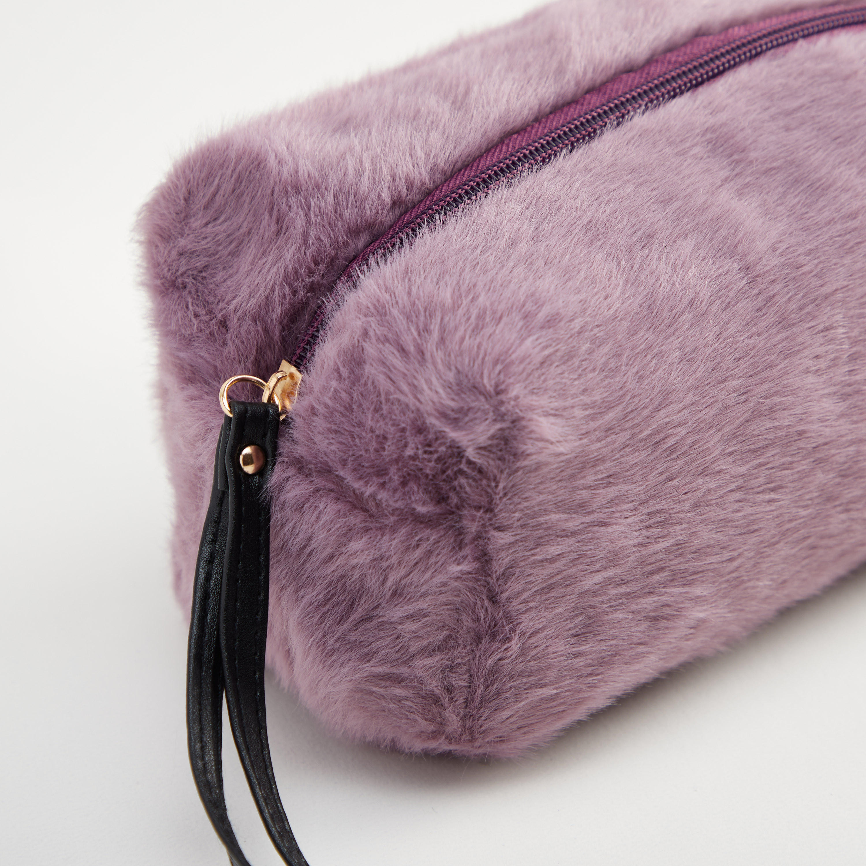 Fluffy Textured Rectangular Cosmetics Bag-women-bagsandwallets-wallets-image-3