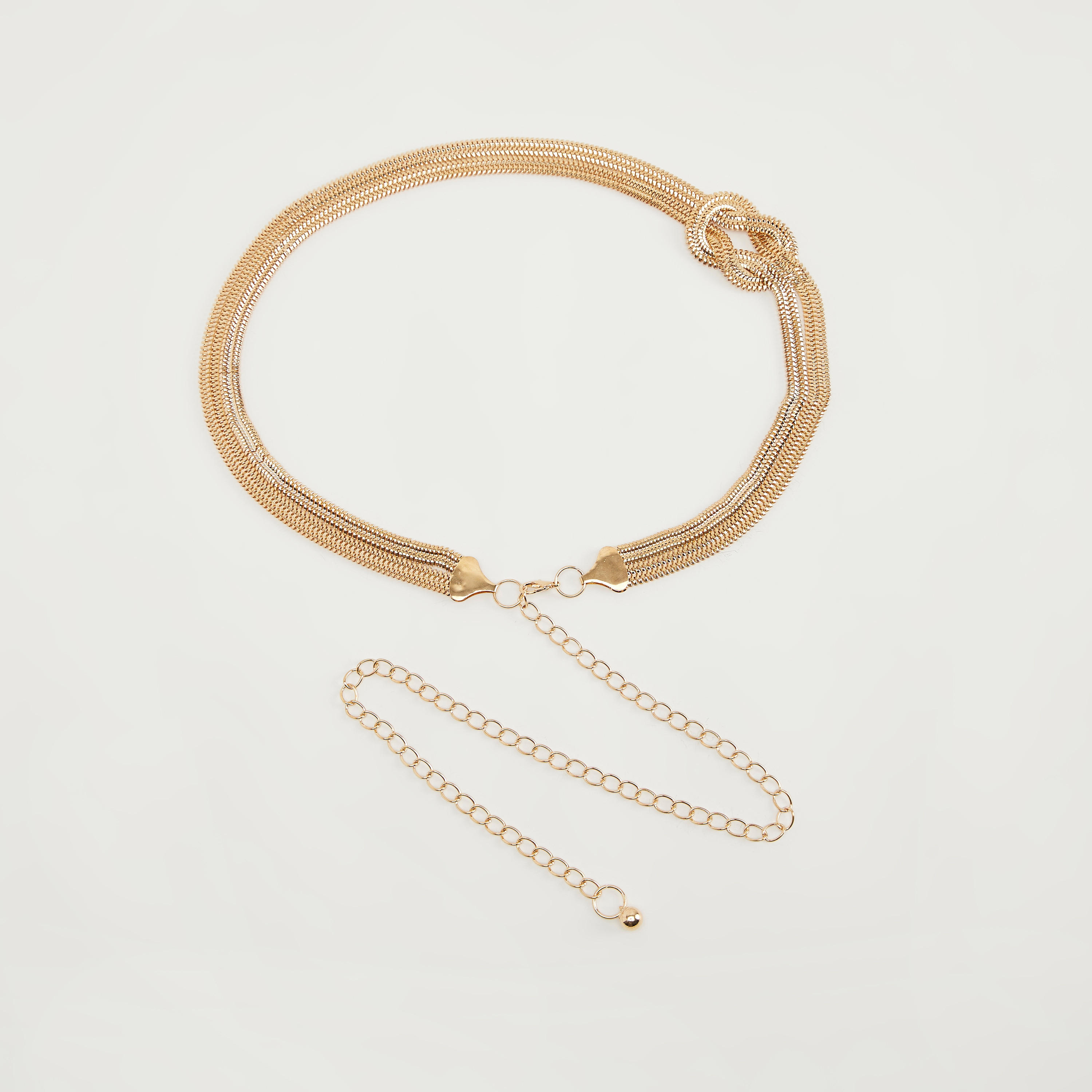 حزام خصر بارز الملمس بعقدة وإبزيم إغلاق-women-clothingaccessories-belts-image-3