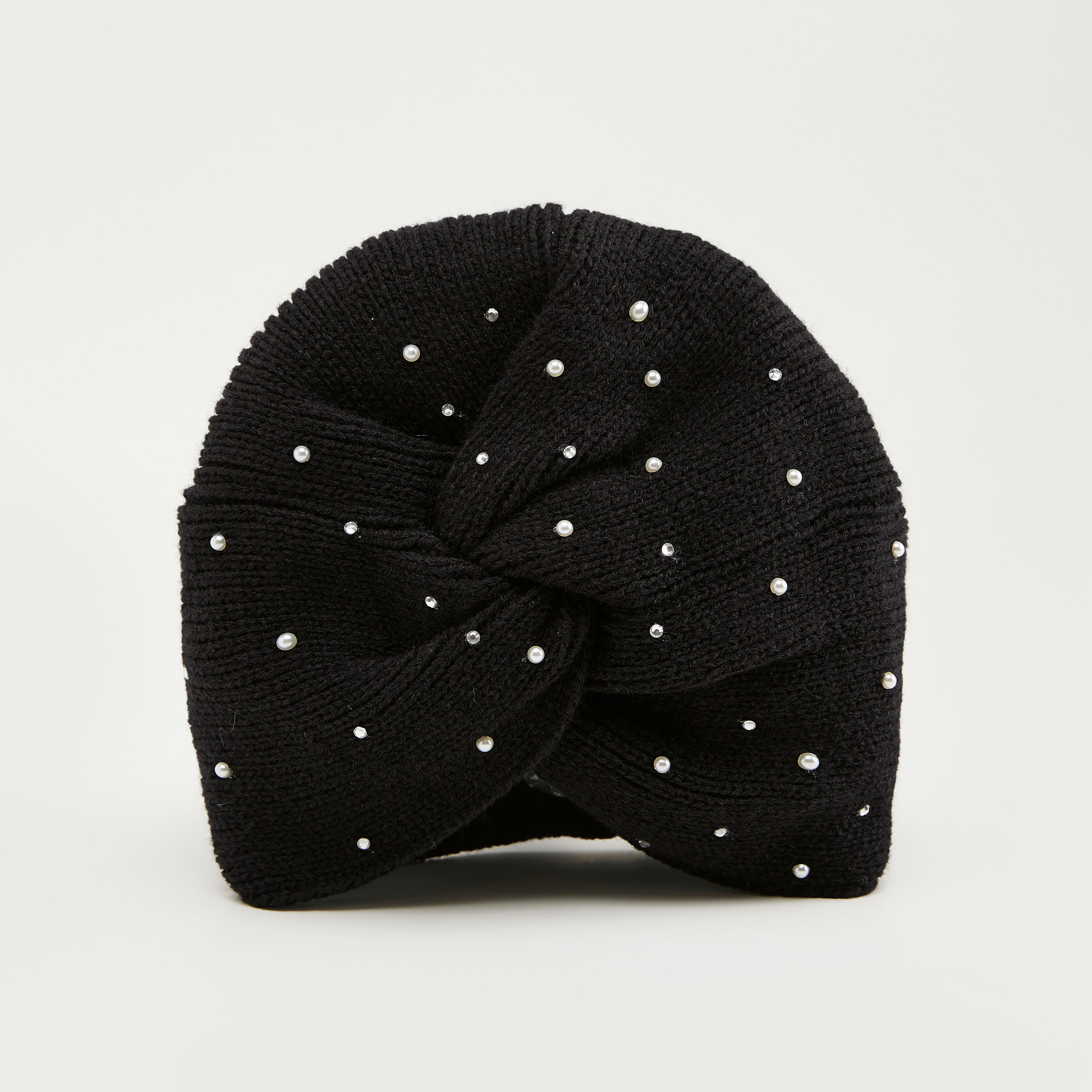 توربان بارز الملمس بتفاصيل مرصّعة بالحجارة-women-clothingaccessories-capsandhats-image-1
