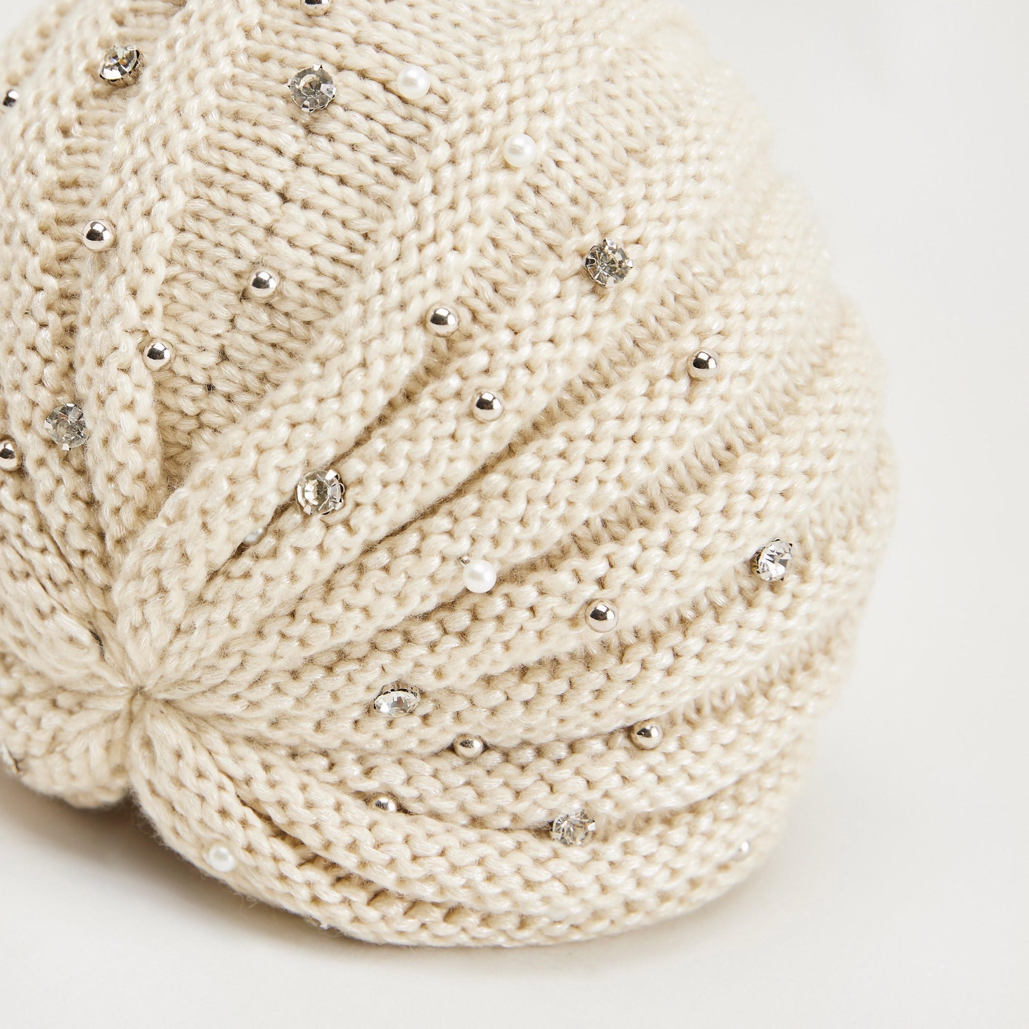 Textured Cap with Pearl Accents-women-clothingaccessories-capsandhats-image-3