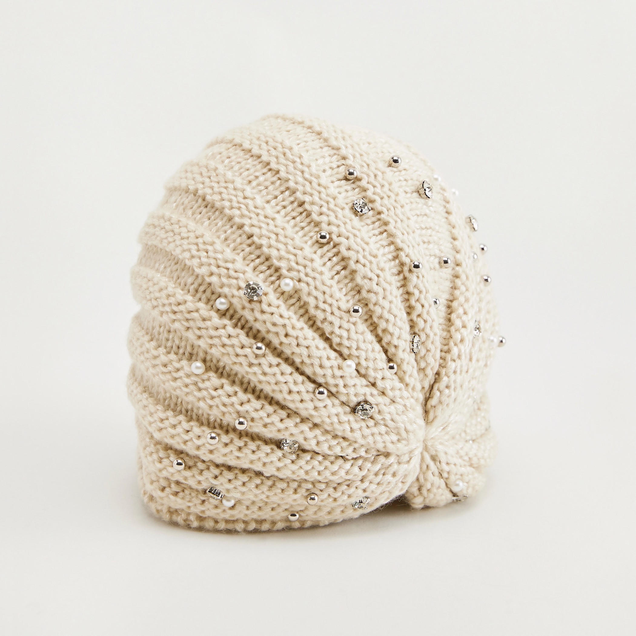 Textured Cap with Pearl Accents-women-clothingaccessories-capsandhats-image-4