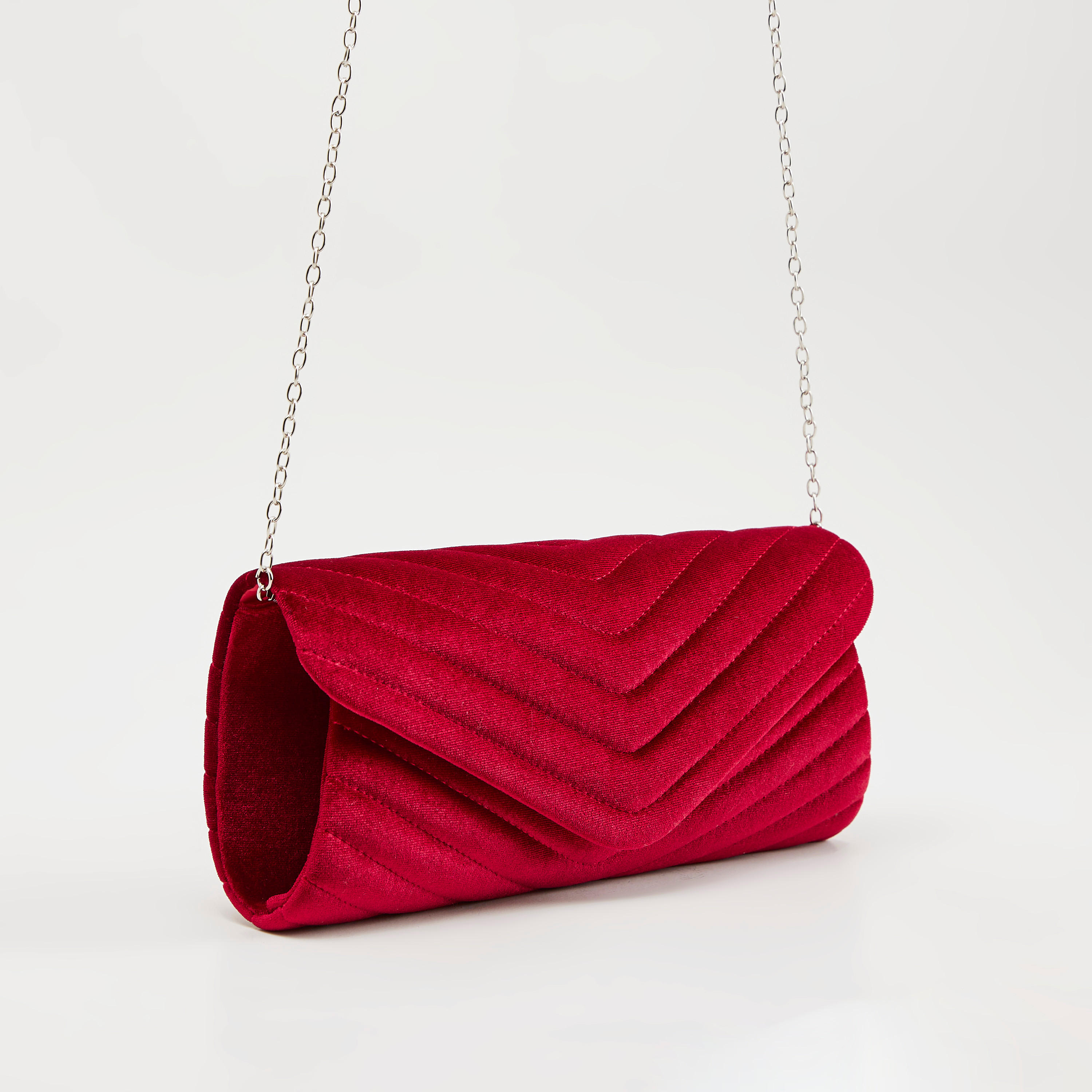 شنطة كلاتش مبطّنة بحزام سلسلة وزر إغلاق مغناطيسي-women-bagsandwallets-wallets-image-4