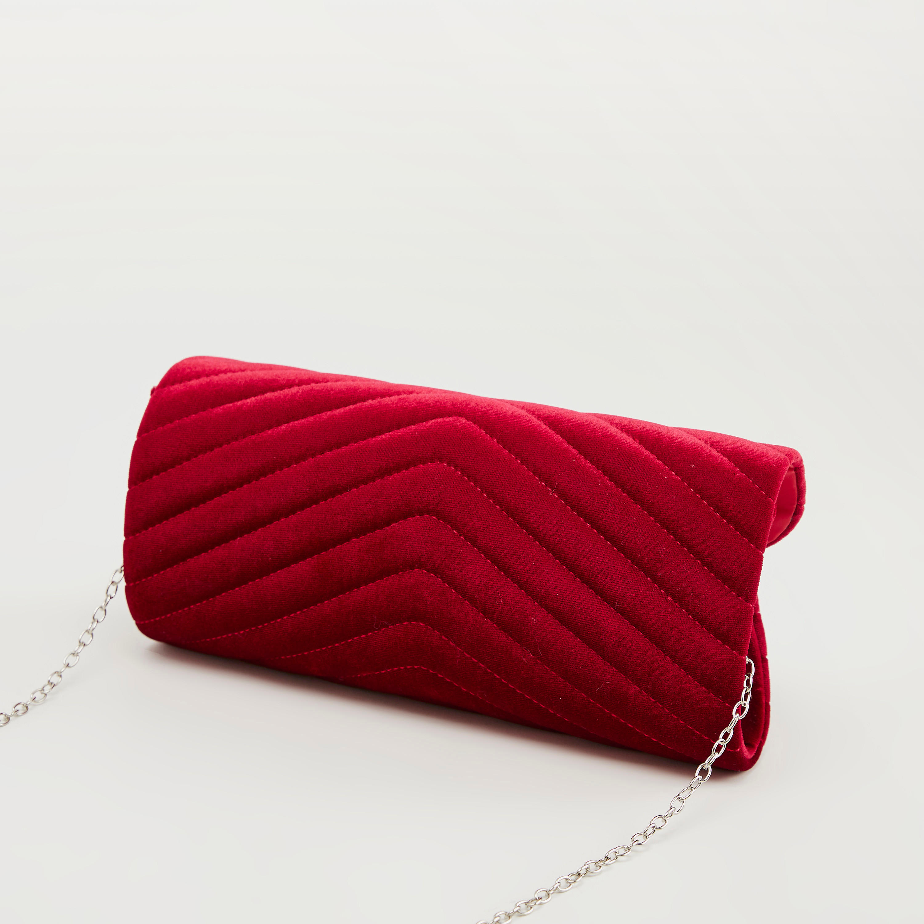 شنطة كلاتش مبطّنة بحزام سلسلة وزر إغلاق مغناطيسي-women-bagsandwallets-wallets-image-2