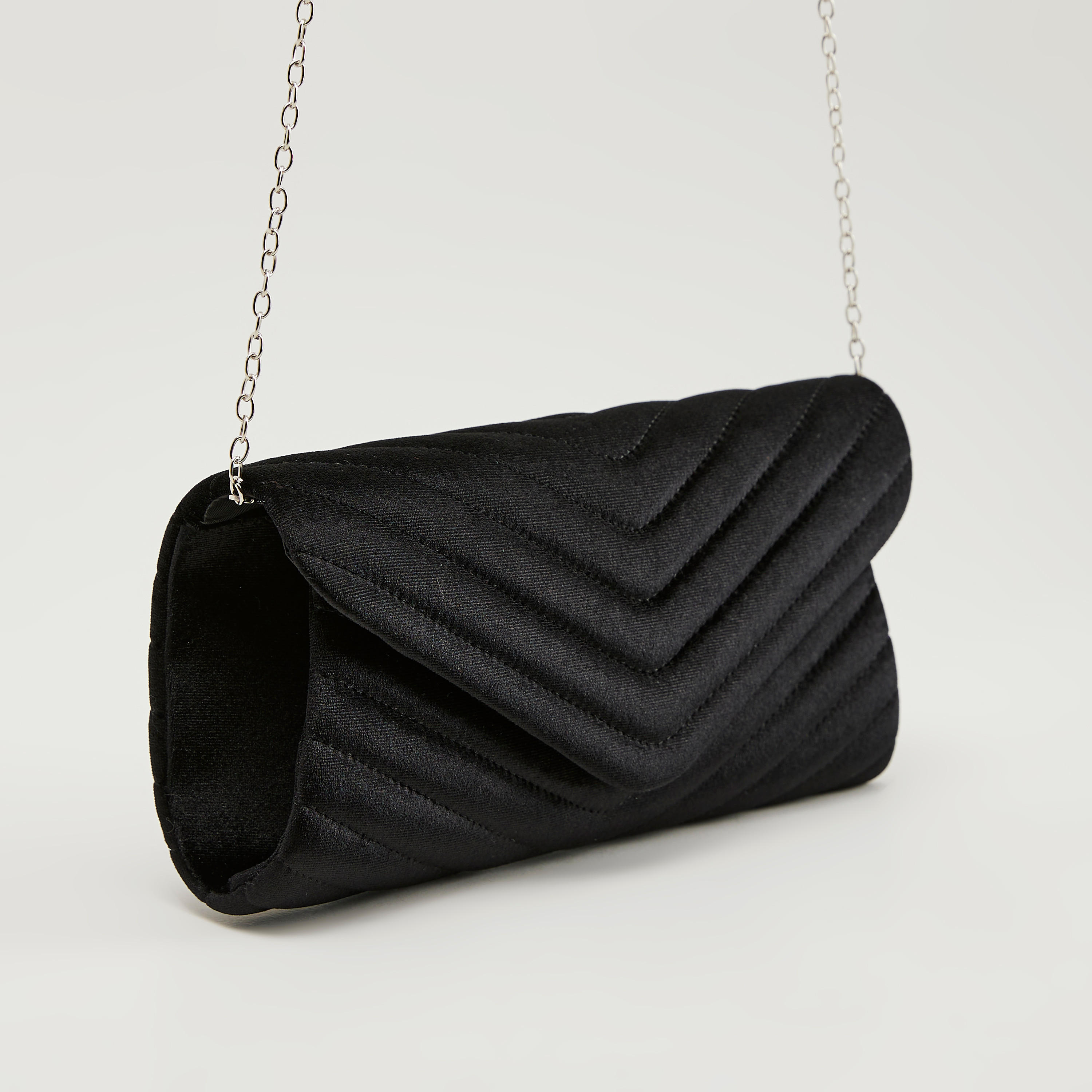 شنطة كلاتش مبطّنة بحزام سلسلة وزر إغلاق مغناطيسي-women-bagsandwallets-wallets-image-4