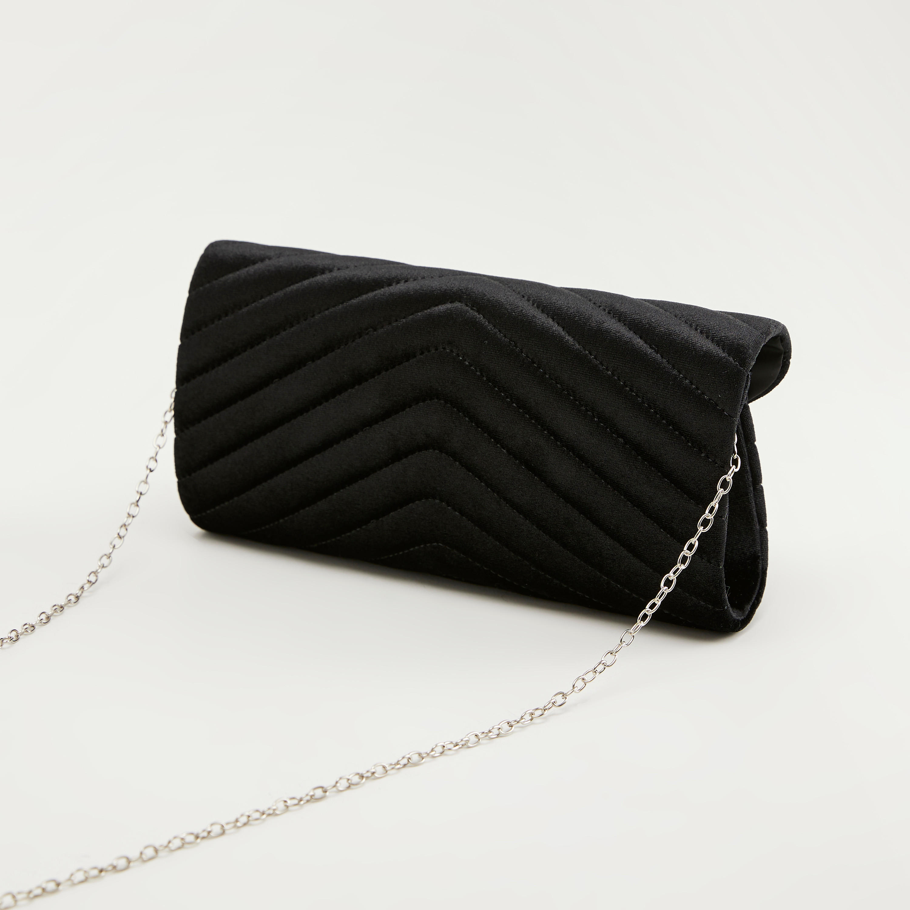 شنطة كلاتش مبطّنة بحزام سلسلة وزر إغلاق مغناطيسي-women-bagsandwallets-wallets-image-2