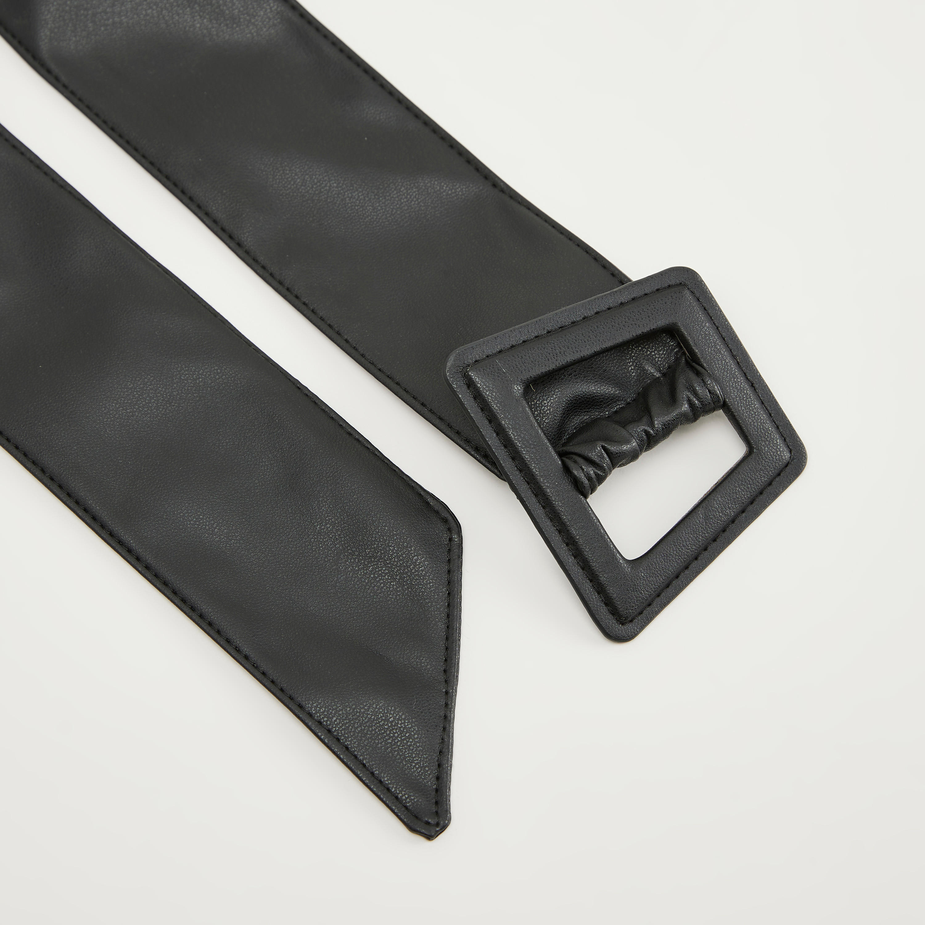 حزام خصر سادة بتفاصيل إبزيم وإغلاق سحب-women-clothingaccessories-belts-image-5