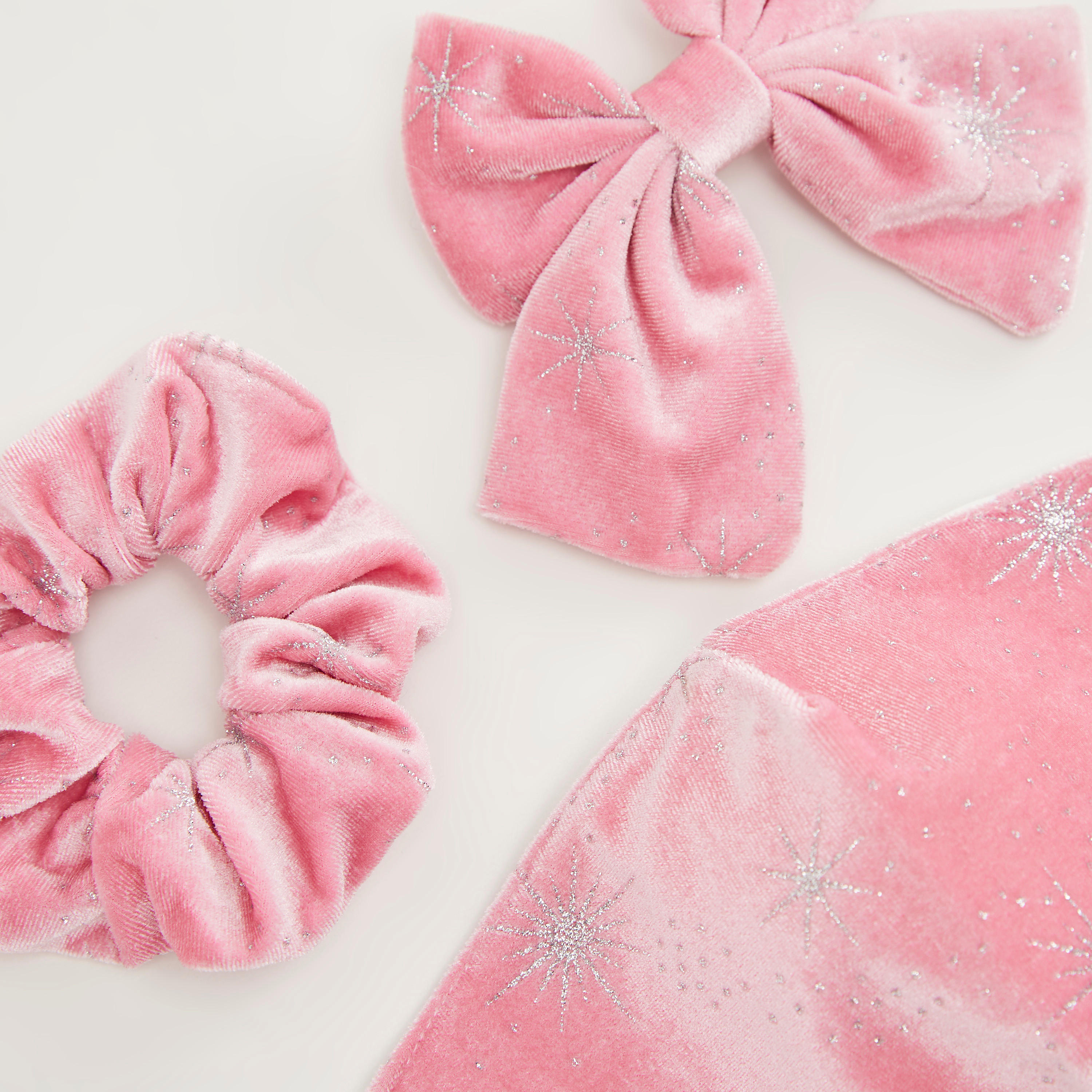 Textured 3-Piece Mask and Hair Scrunchie Set-women-hairaccessories-image-2